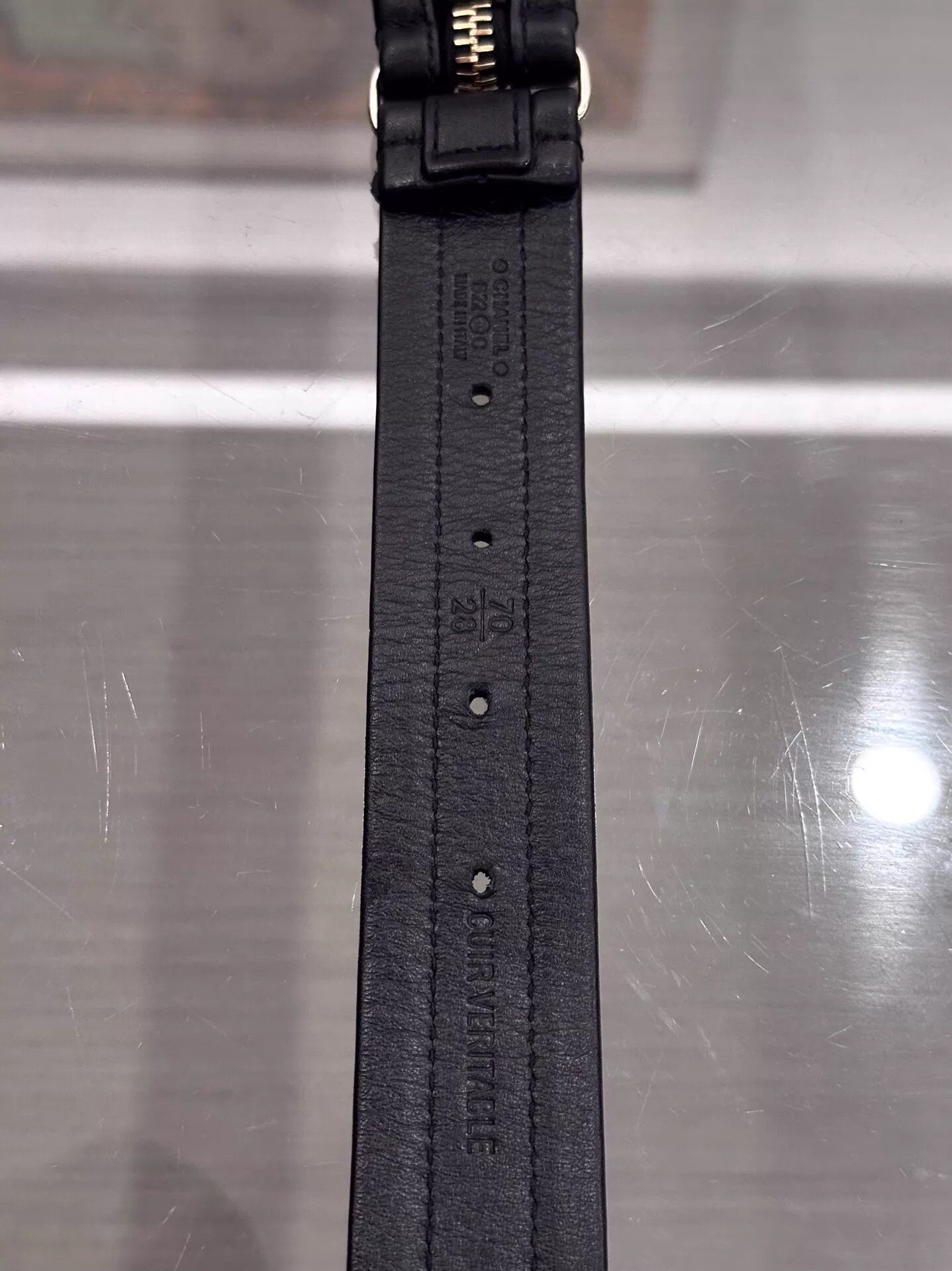 Chanel Chanel Silver CC 3.4W Pin Belt Black Zip Chain 70 Size ONE SIZE - 7 Thumbnail