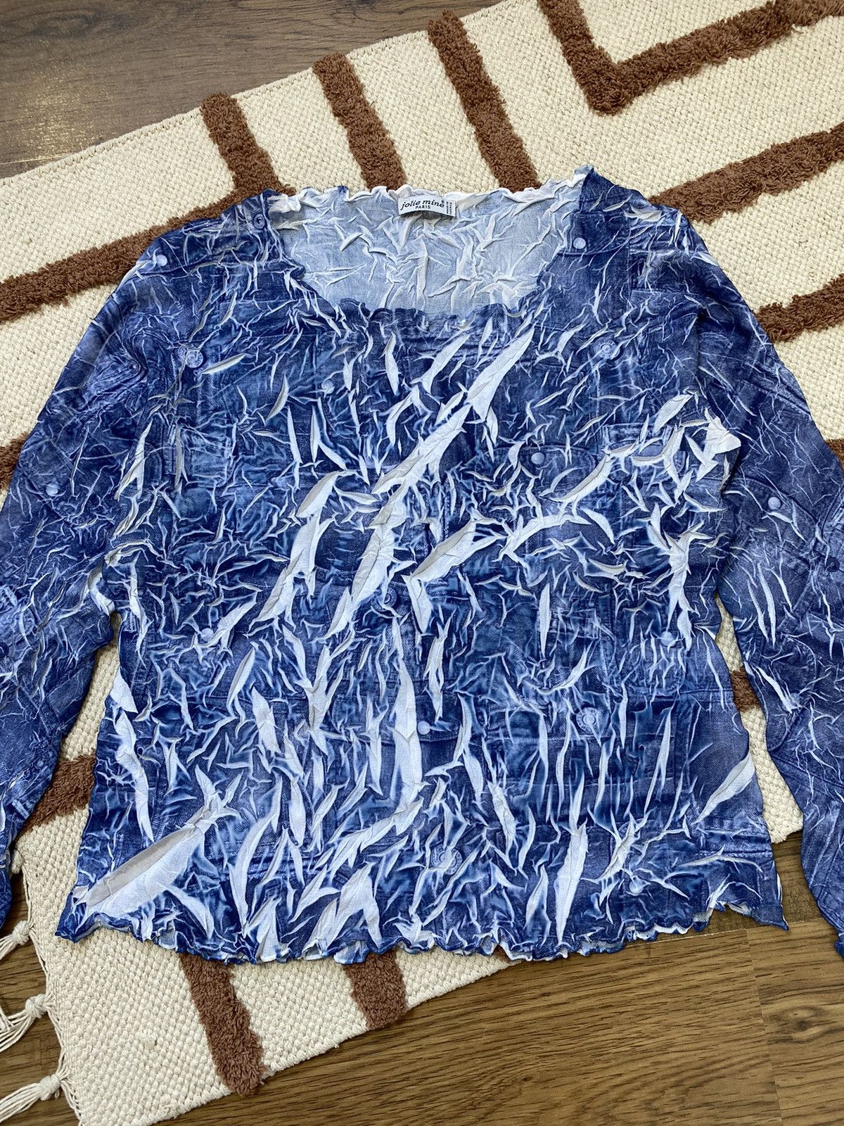 Vintage TRUE RELIGION STYLE PRINTED MESH LONGSLEEVE Size M / US 6-8 / IT 42-44 - 2 Thumbnail