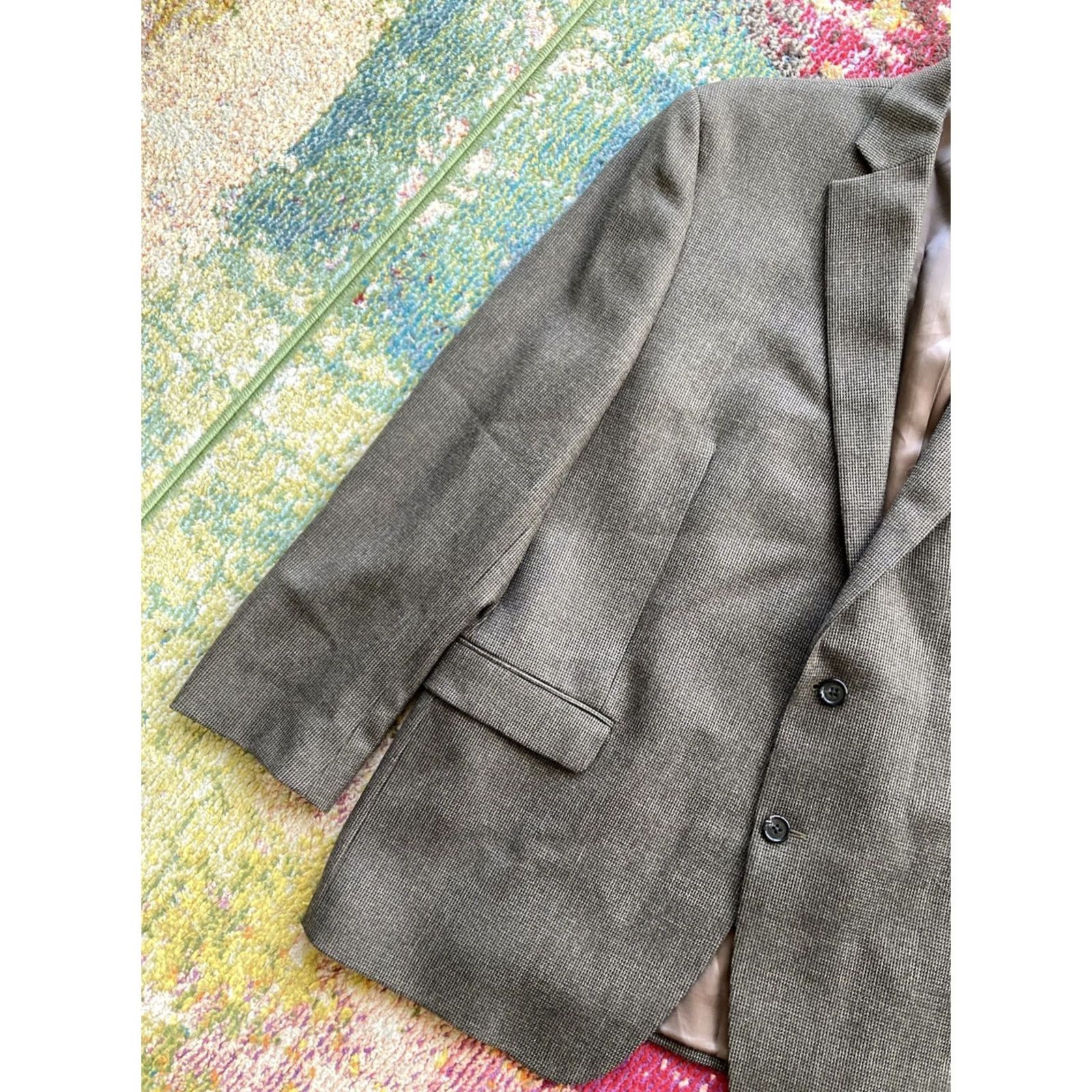 Ralph Lauren Lauren Ralph Lauren Blazer Mens 46R Brown 100% Wool Sport Coat 2 Button Size 46R - 2 Thumbnail