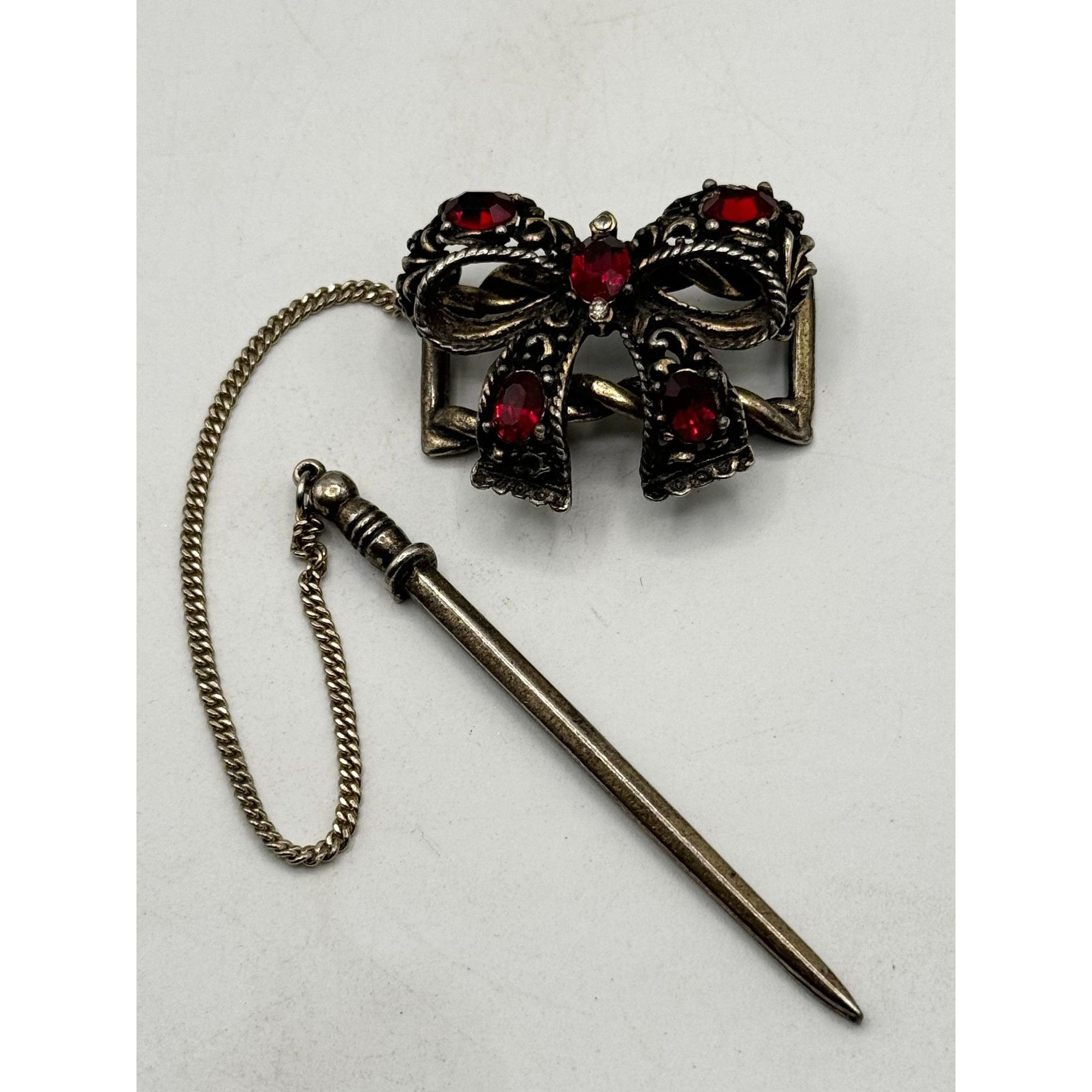 Vintage 1950 Intercontinental I & E rhinestone bow buckle Size ONE SIZE - 3 Thumbnail