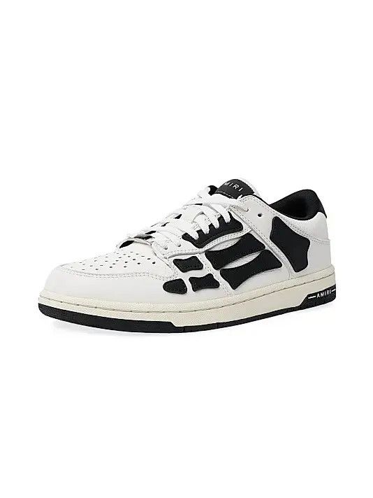 Amiri o1s1wg110526 Skelton Low-Top Sneakers in Black/White Size US 15 / EU 48 - 2 Thumbnail