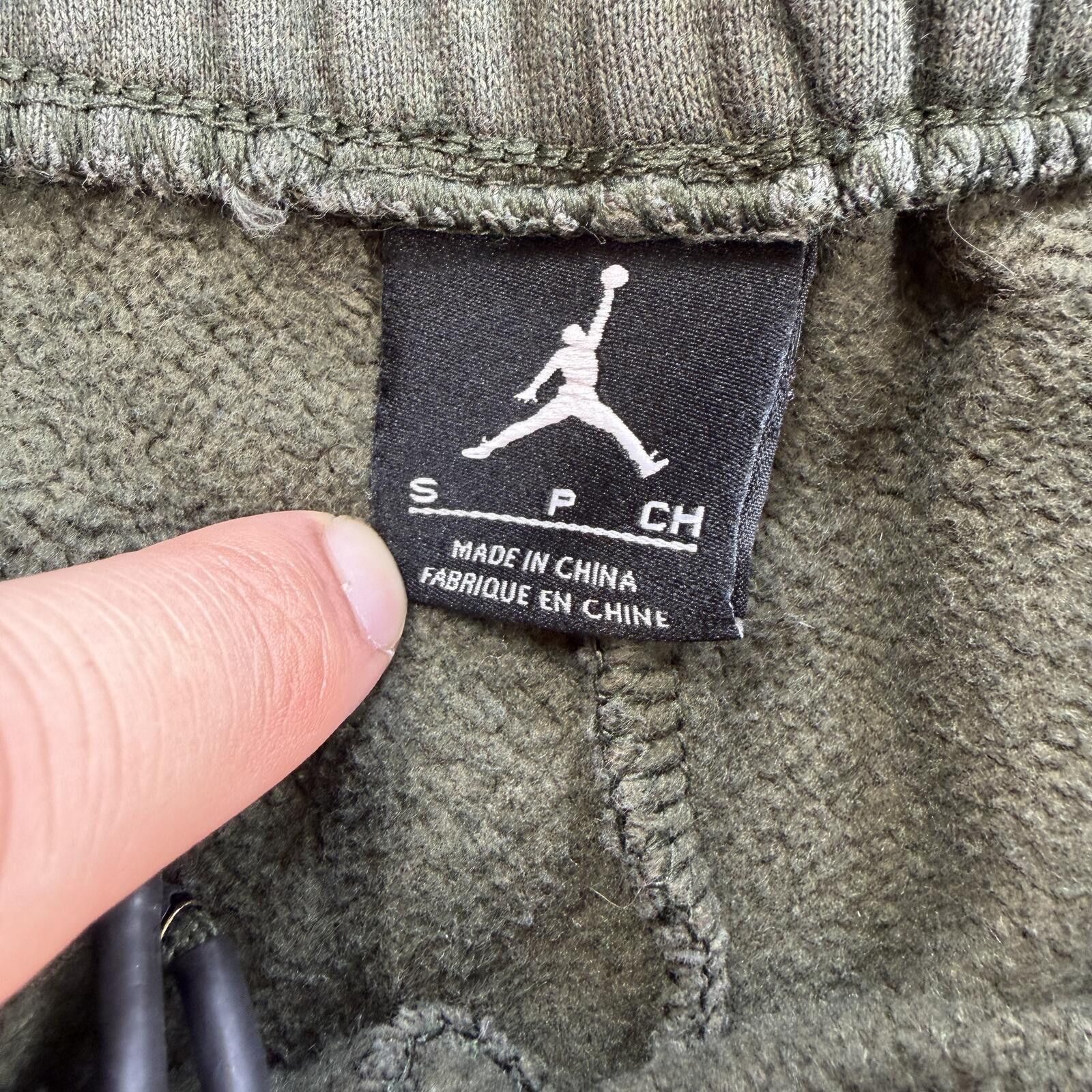Jordan Brand Jordan Olive Green Fleece Jogger Sweatpants Mens S Zip Ankle Size US 30 / EU 46 - 5 Thumbnail