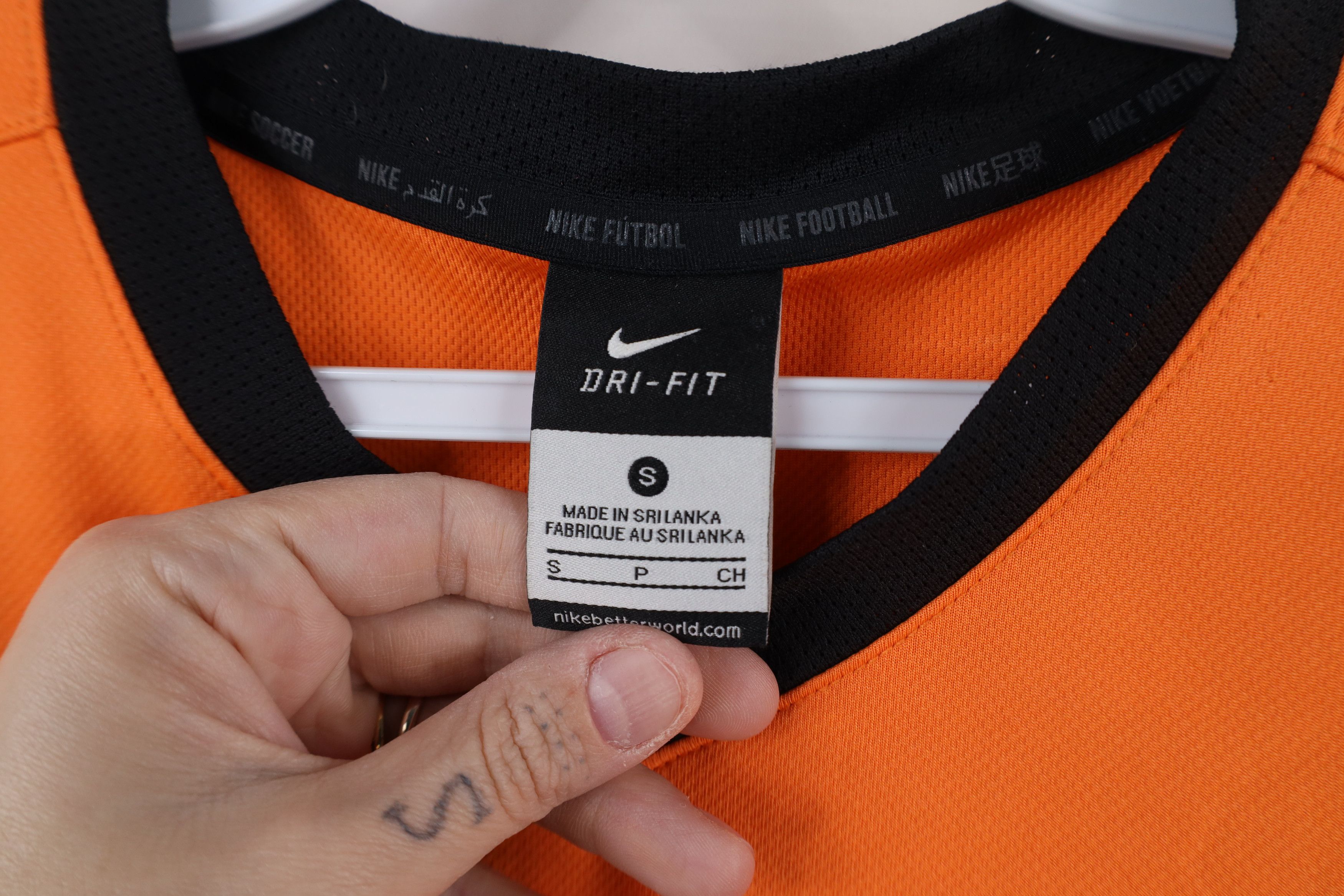 Nike × Vintage Vintage Nike Total 90 Scott Mini Swoosh Soccer Jersey Orange Size US S / EU 44-46 / 1 - 6 Thumbnail
