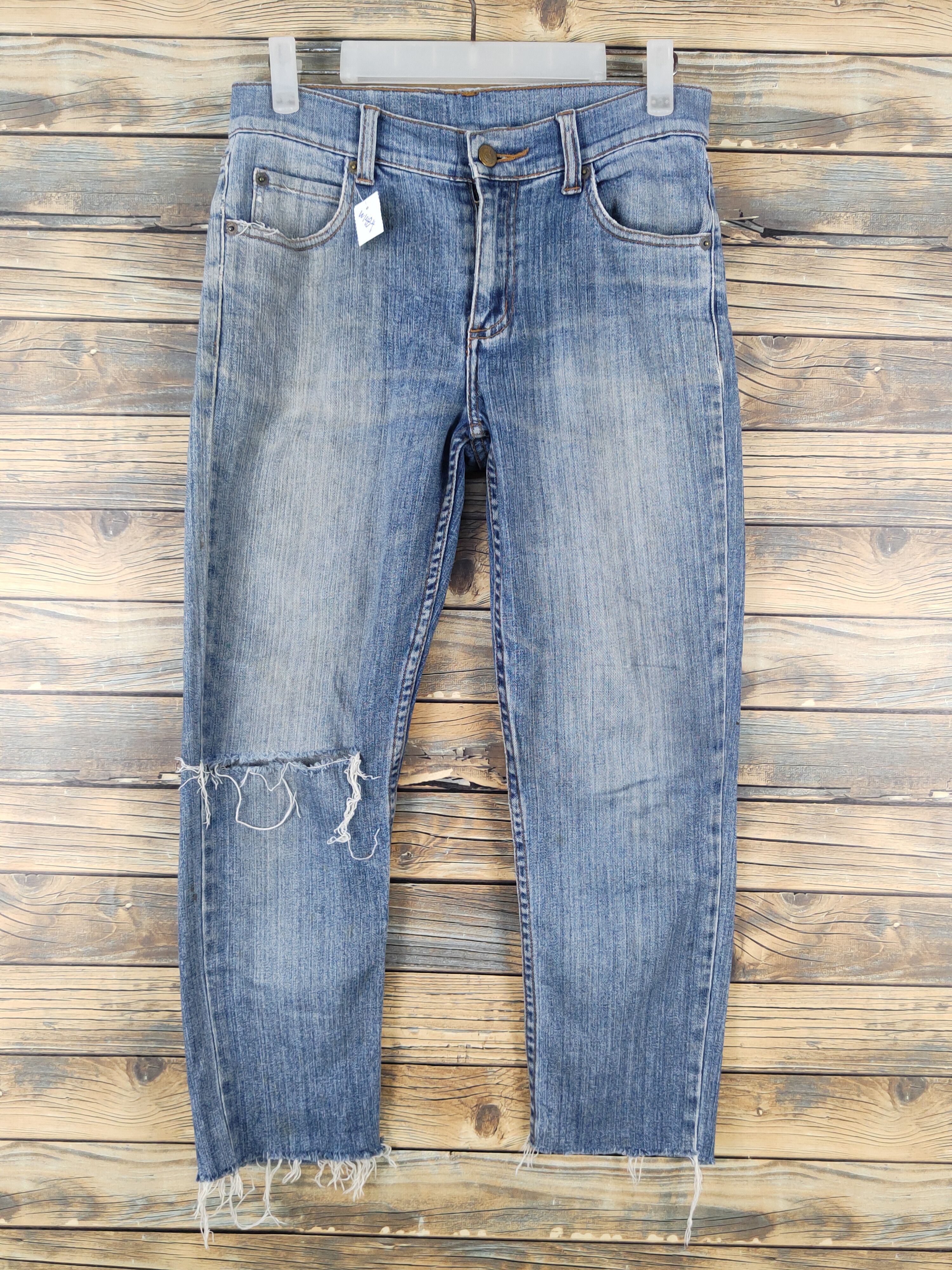 Cheap Monday Cheap Monday Blue Distressed Ripped denim Jeans #W1484 Size US 30 / EU 46 - 1 Thumbnail