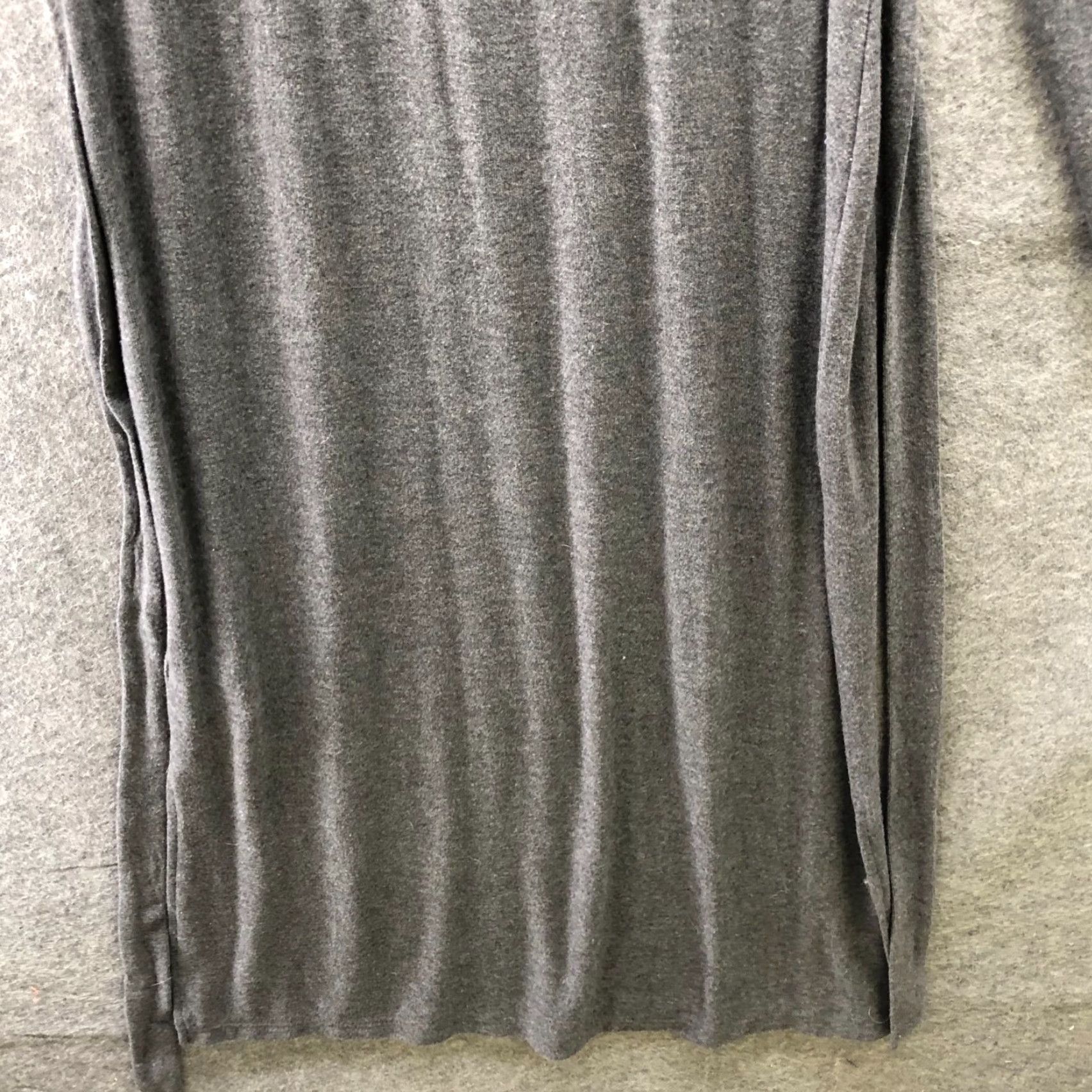 Loft LOFT Mock Neck Midi/Maxi Dress Womens M Gray Tie Waist Knit Side Slits Maxi Dress Womens M Gray Tie Waist Knit Side Slits Size M / US 6-8 / IT 42-44 - 4 Thumbnail