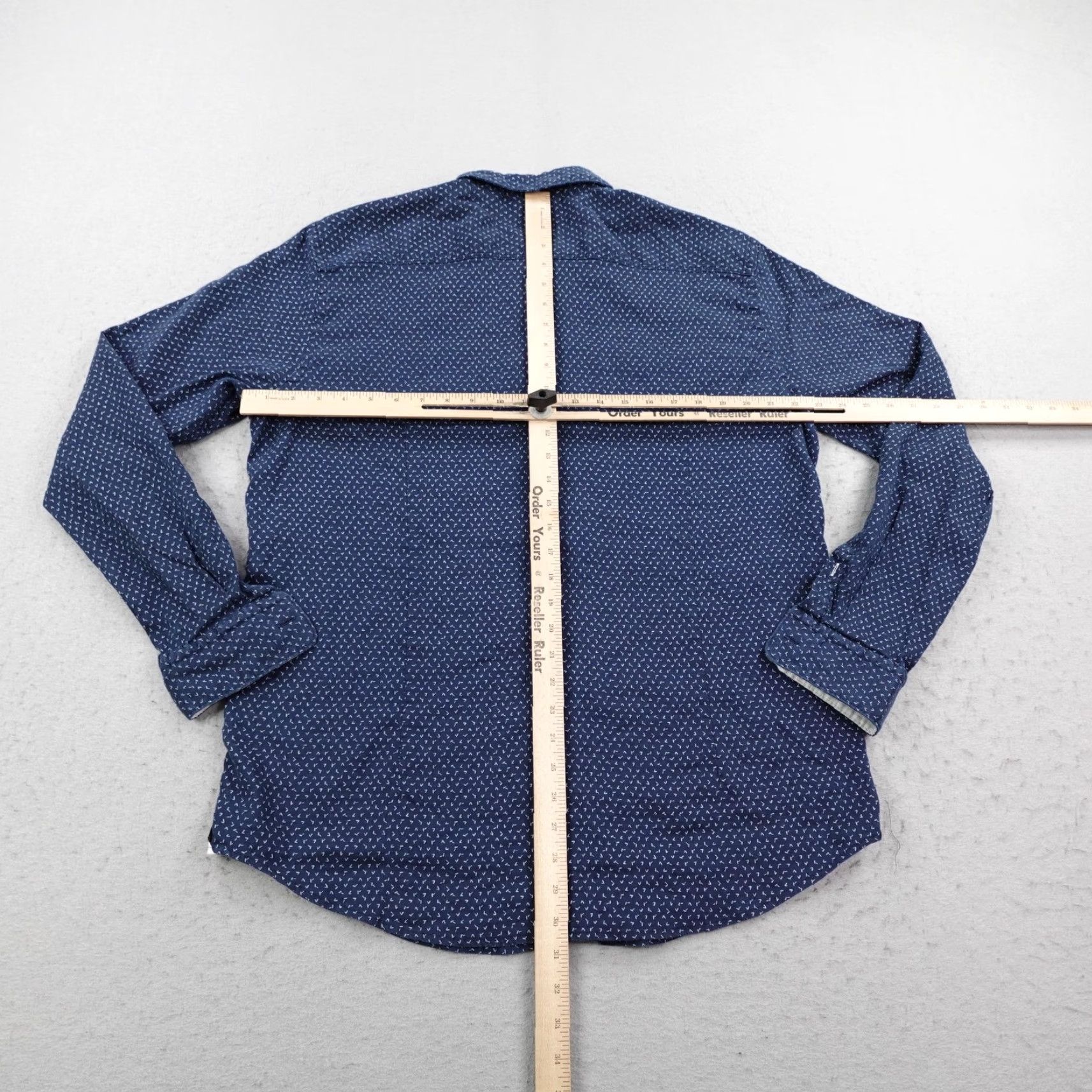 Hugo Boss Hugo Boss Shirt Mens 2XL Blue Slim Fit Stretch Linen Geometric Button Up Flex Size US XXL / EU 58 / 5 - 7 Thumbnail