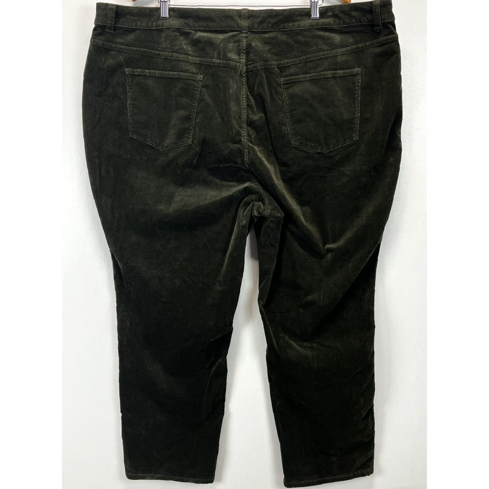 Talbots Talbots Plus Size 26W Olive Green Corduroy Pants Straight Leg Five Pocket Womens Size 26" / US 2 / IT 38 - 3 Thumbnail