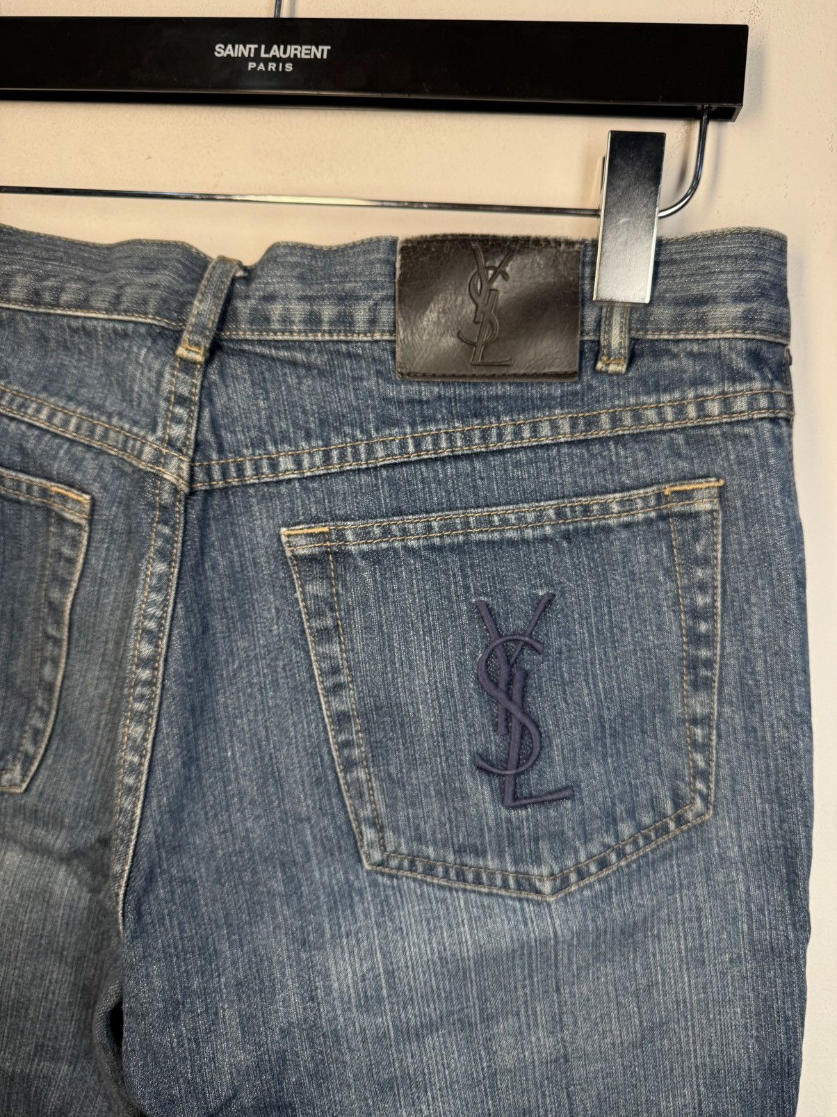 Yves Saint Laurent 34x30 YSL Jeans Denim Pants Indigo Selvedge Vintage Yves Size US 34 / EU 50 - 3 Thumbnail