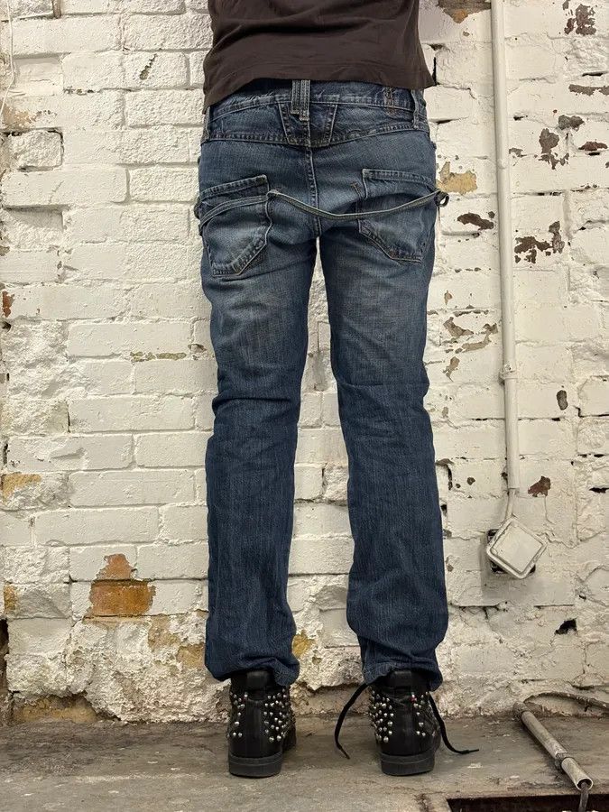 Marithe + Francois Girbaud 1990s Marithé + François Girbaud Navy Denim Cargo Jeans Size 27" / US 4 / IT 40 - 4 Thumbnail
