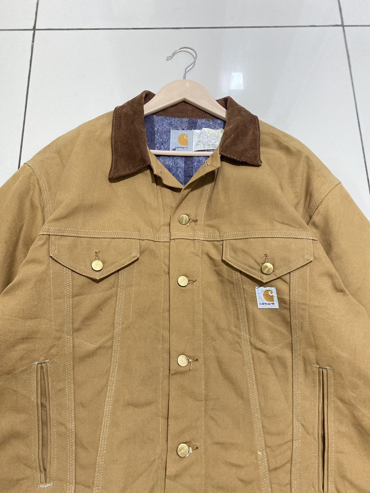 Carhartt Carhatt Trucker Jacket JB0906 Vintage 90’s Brown Size US XL / EU 56 / 4 - 9 Thumbnail