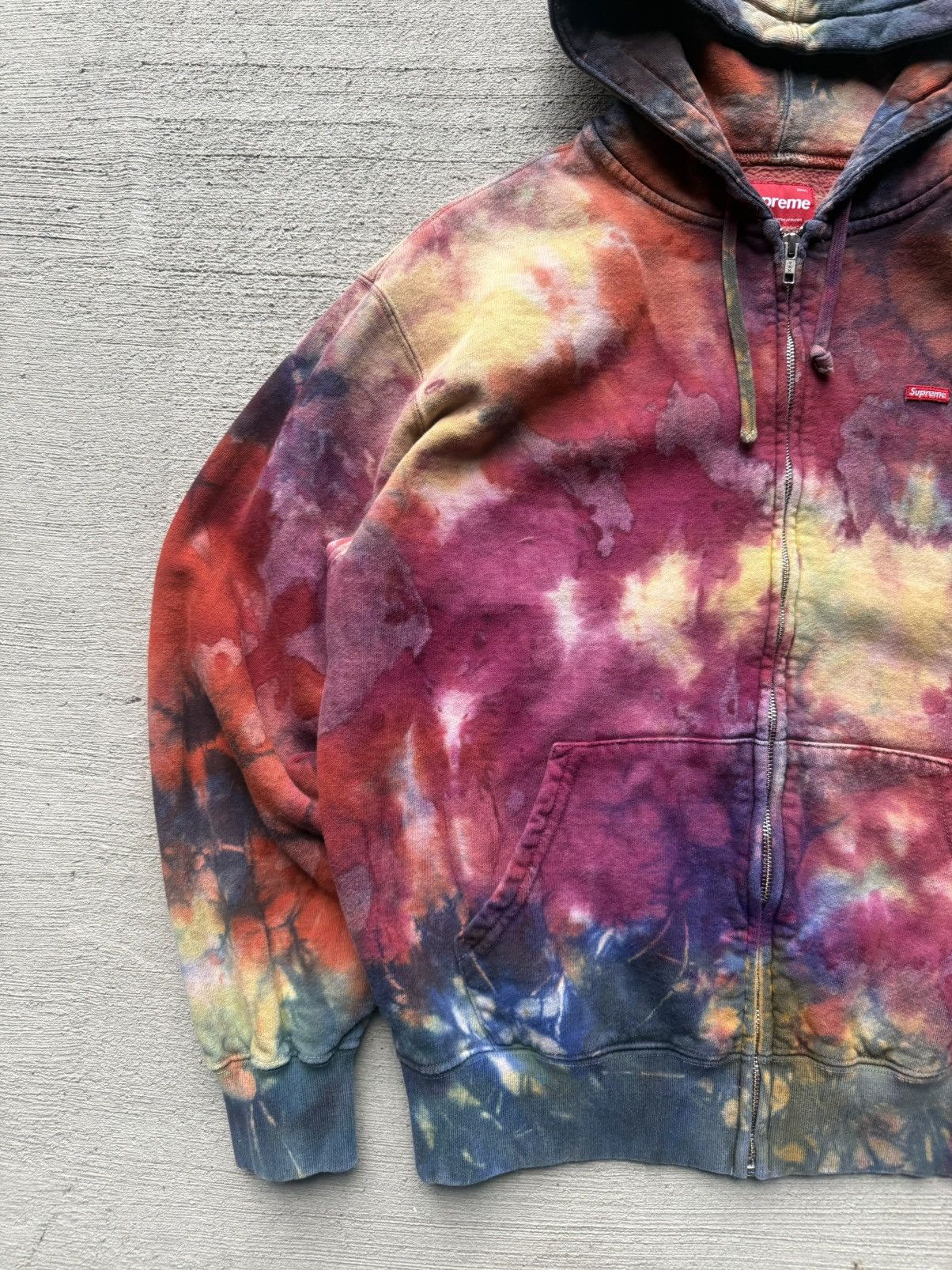 Supreme Supreme Overdyed Small Box Zip Up Hooded Sweatshirt Size US S / EU 44-46 / 1 - 2 Thumbnail