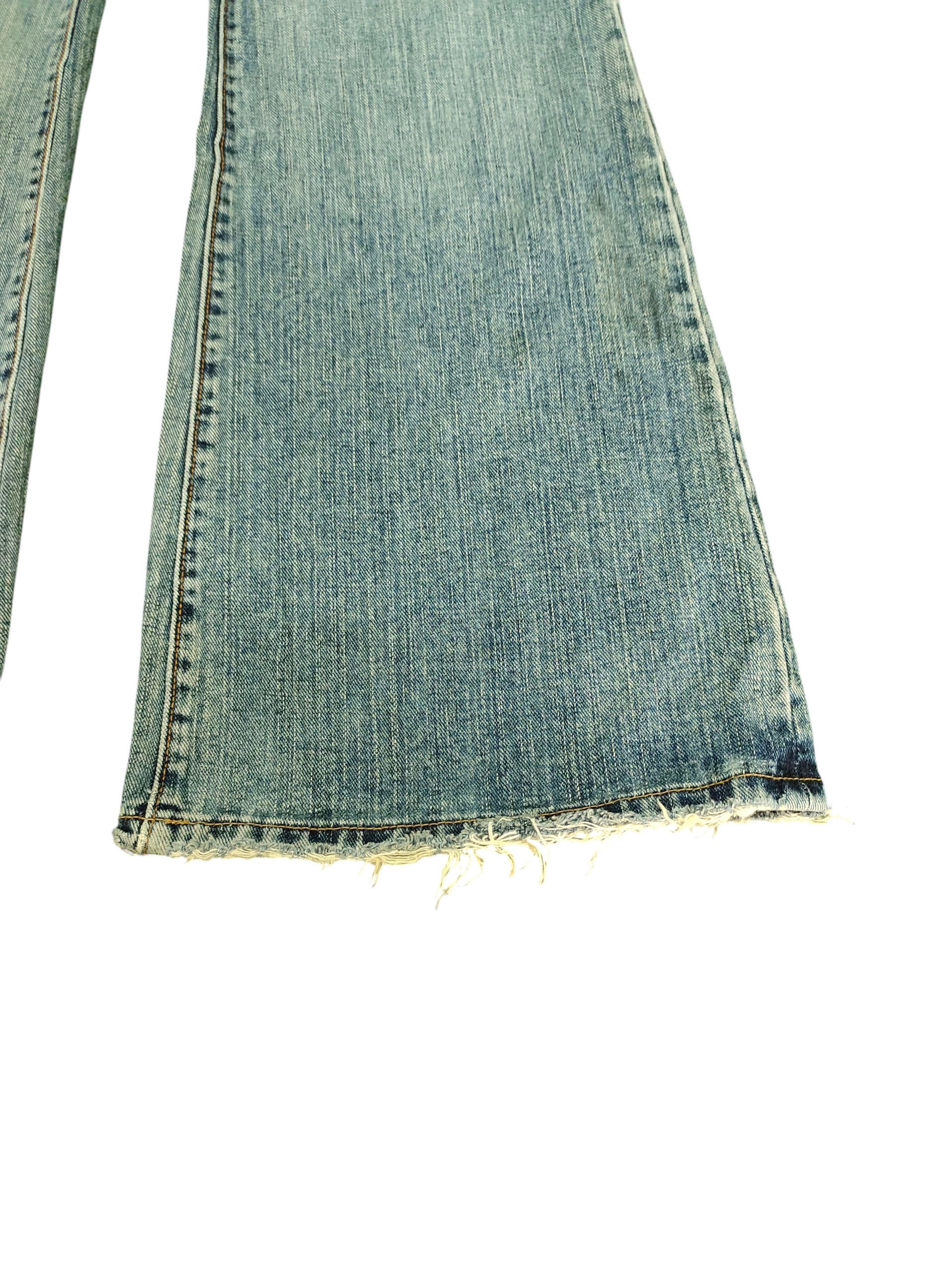 If Six Was Nine Flare Jeans Gap Distress Denim Bootcut Low Rise Size US 32 / EU 48 - 6 Thumbnail