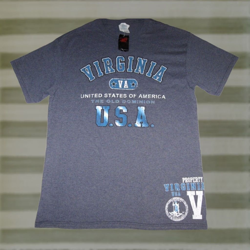 Delta VIRGINIA USA Old Dominion Graphic T Shirt NEW Men's Medium Guys CAVALIER STATE Size US M / EU 48-50 / 2 - 1 Thumbnail
