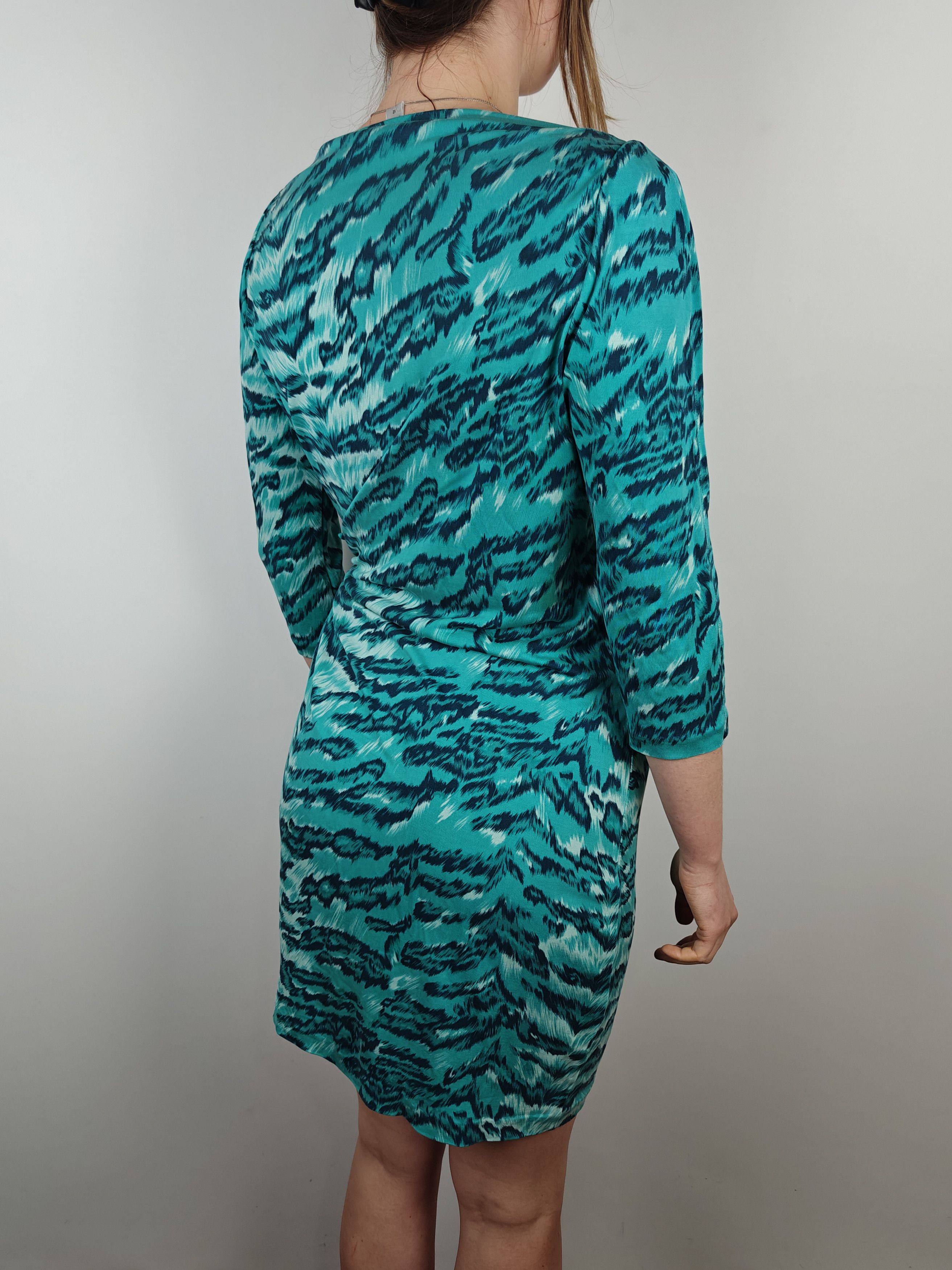 Diane von Furstenberg Diane von Furstenberg Wrap Dress Blue Abstract Print 3/4 Size XL / US 12-14 / IT 48-50 - 2 Thumbnail