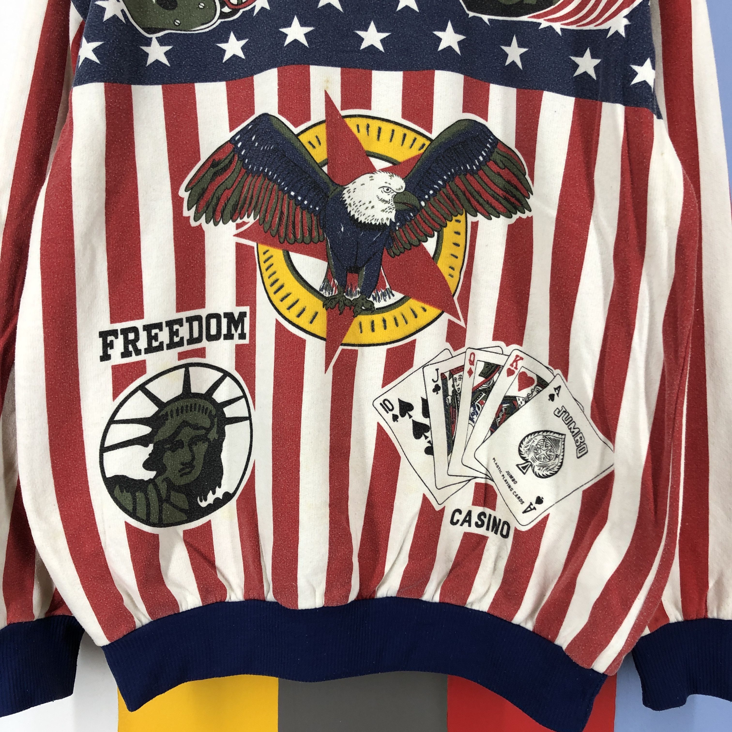 NFL 90s Vintage NFL Freedom USA Casino Sweatshirt #0883/AF Size US L / EU 52-54 / 3 - 3 Thumbnail