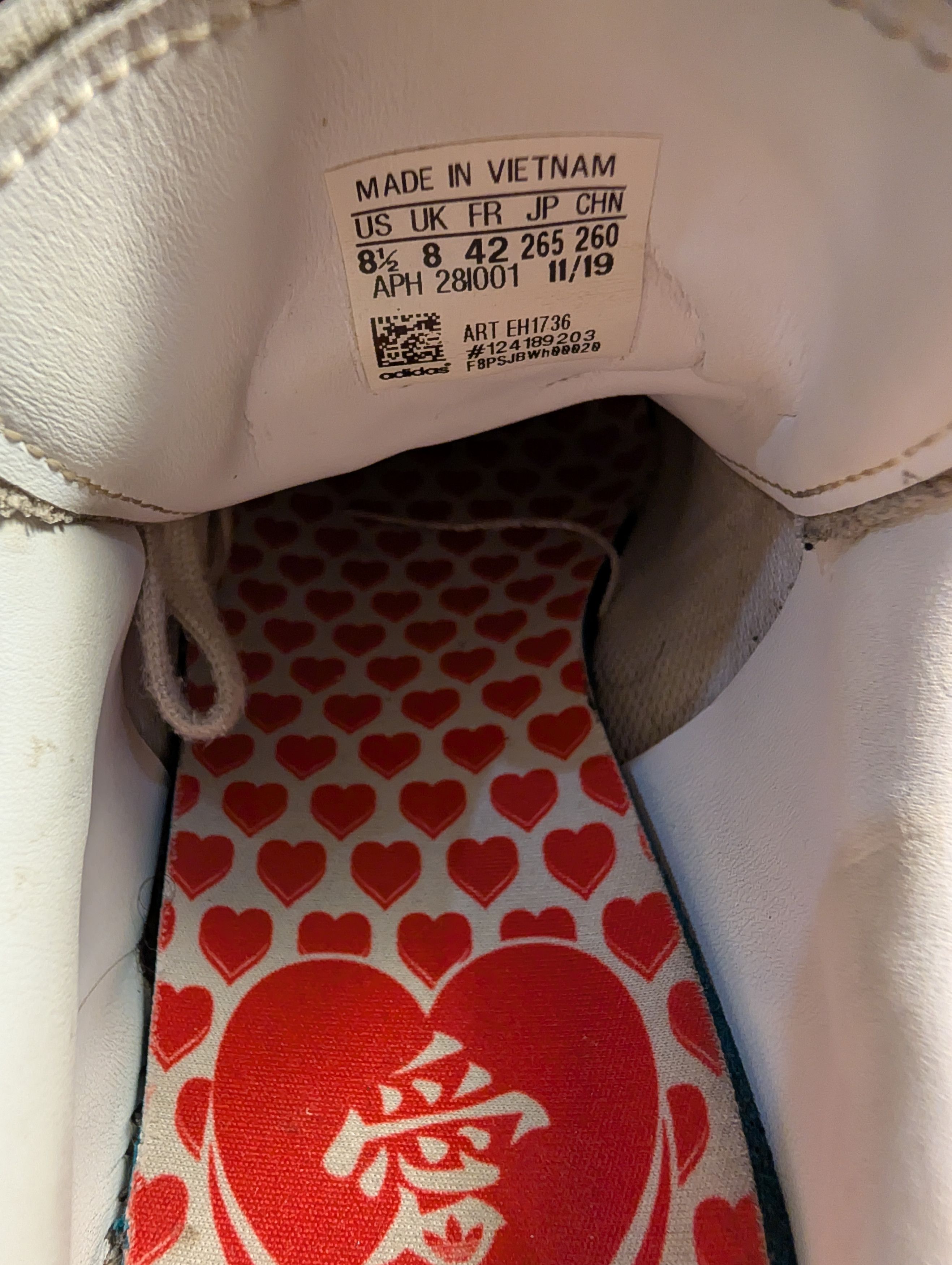 Adidas Stan Smith 'Valentine's Day Red' (2020) UK 8 Size US 8.5 / EU 41-42 - 6 Thumbnail