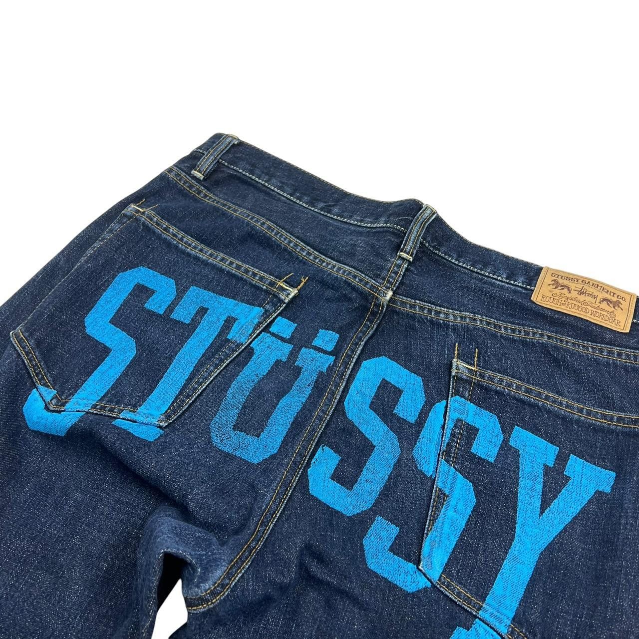 Stussy Vintage 2000s Stussy Navy & Blue Jeans - Waist: 36” Size US 36 / EU 52 - 3 Thumbnail