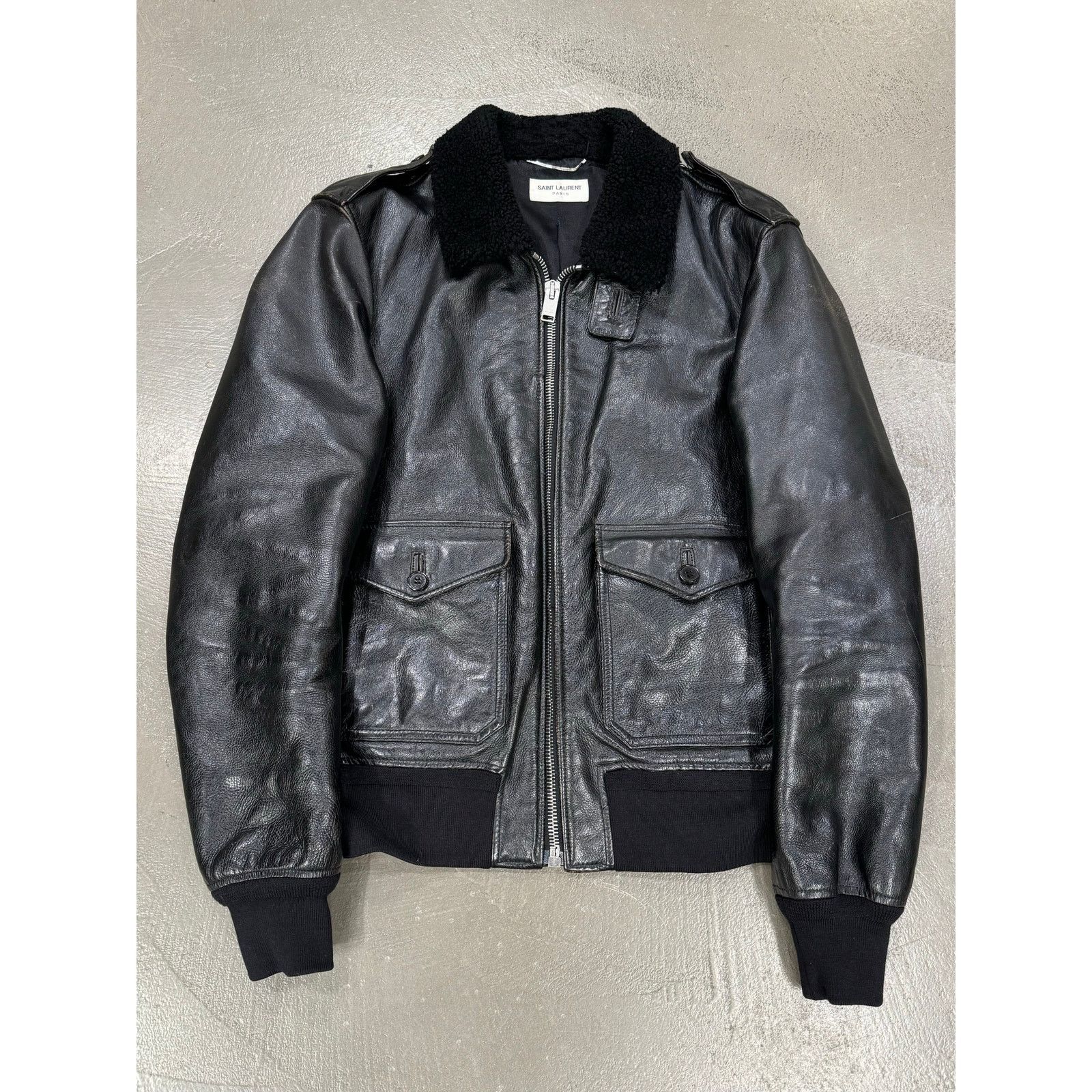Saint Laurent Paris A/W13 Saint Laurent by Hedi Slimane aviator shearling jacket Size US M / EU 48-50 / 2 - 1 Thumbnail