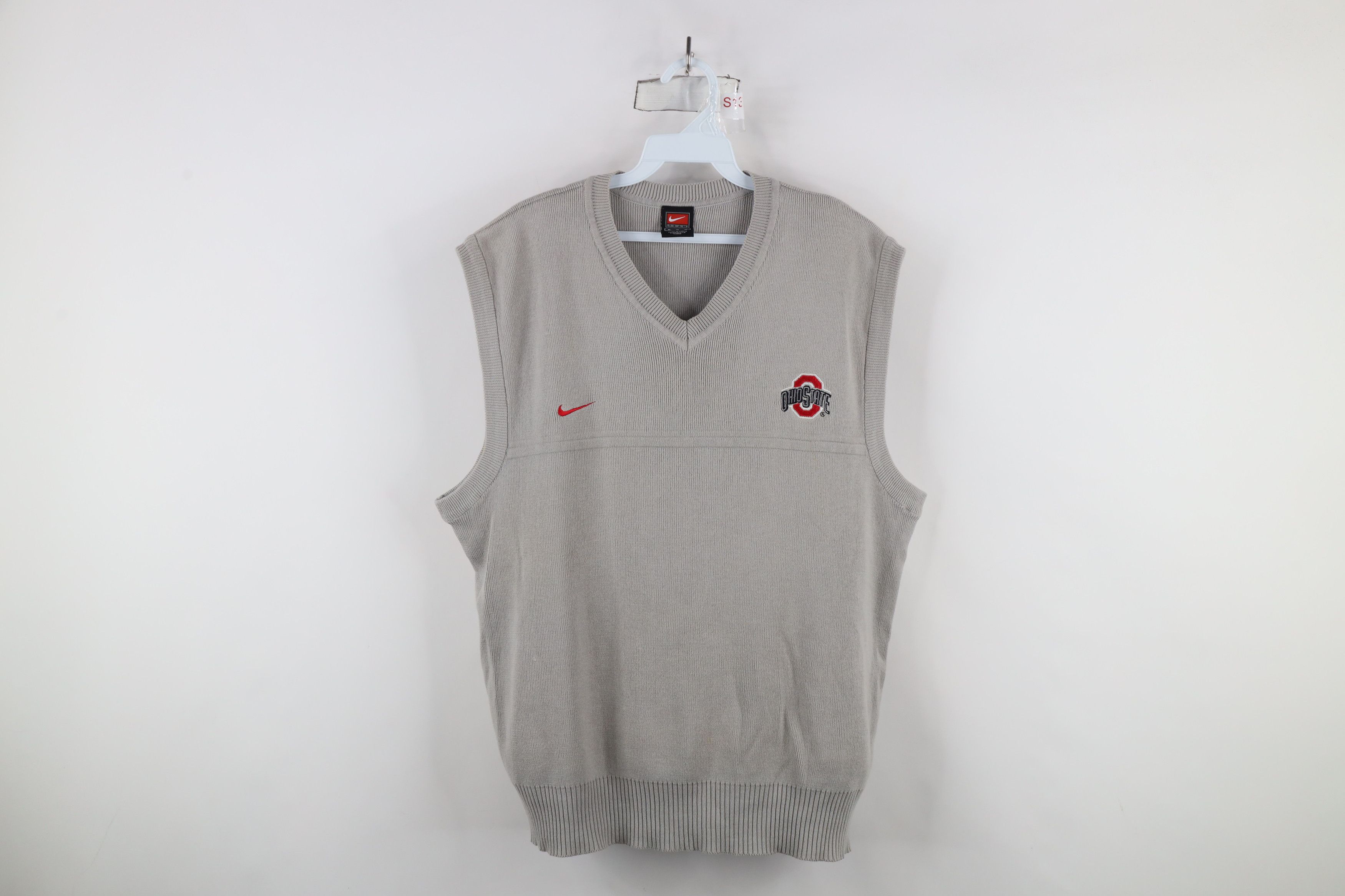 Nike × Vintage Vintage Nike Mini Swoosh Ohio State University Sweater Vest Size US M / EU 48-50 / 2 - 1 Thumbnail