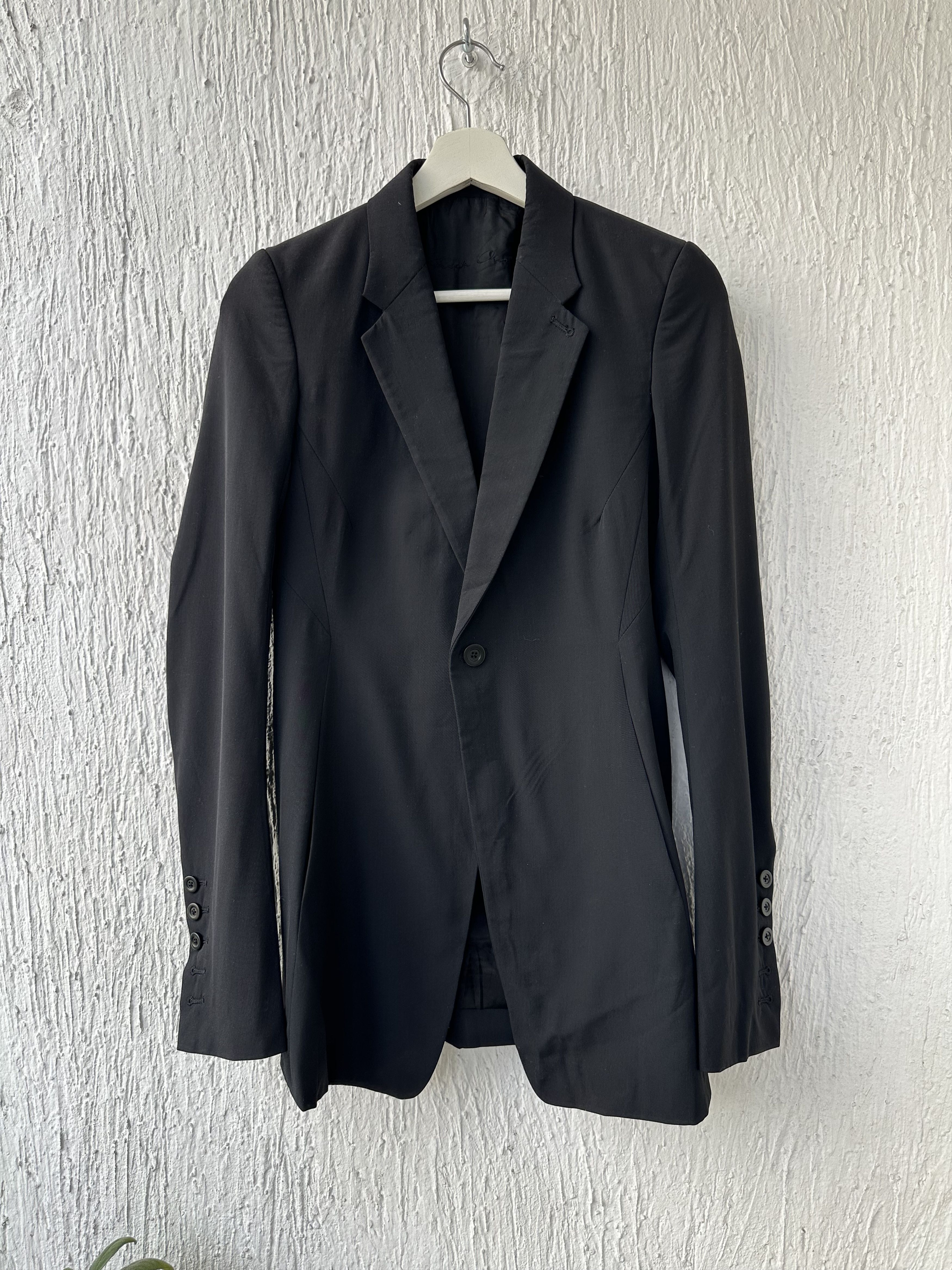 Rick Owens SS17 Walrus single button blazer Size US S / EU 44-46 / 1 - 1 Thumbnail