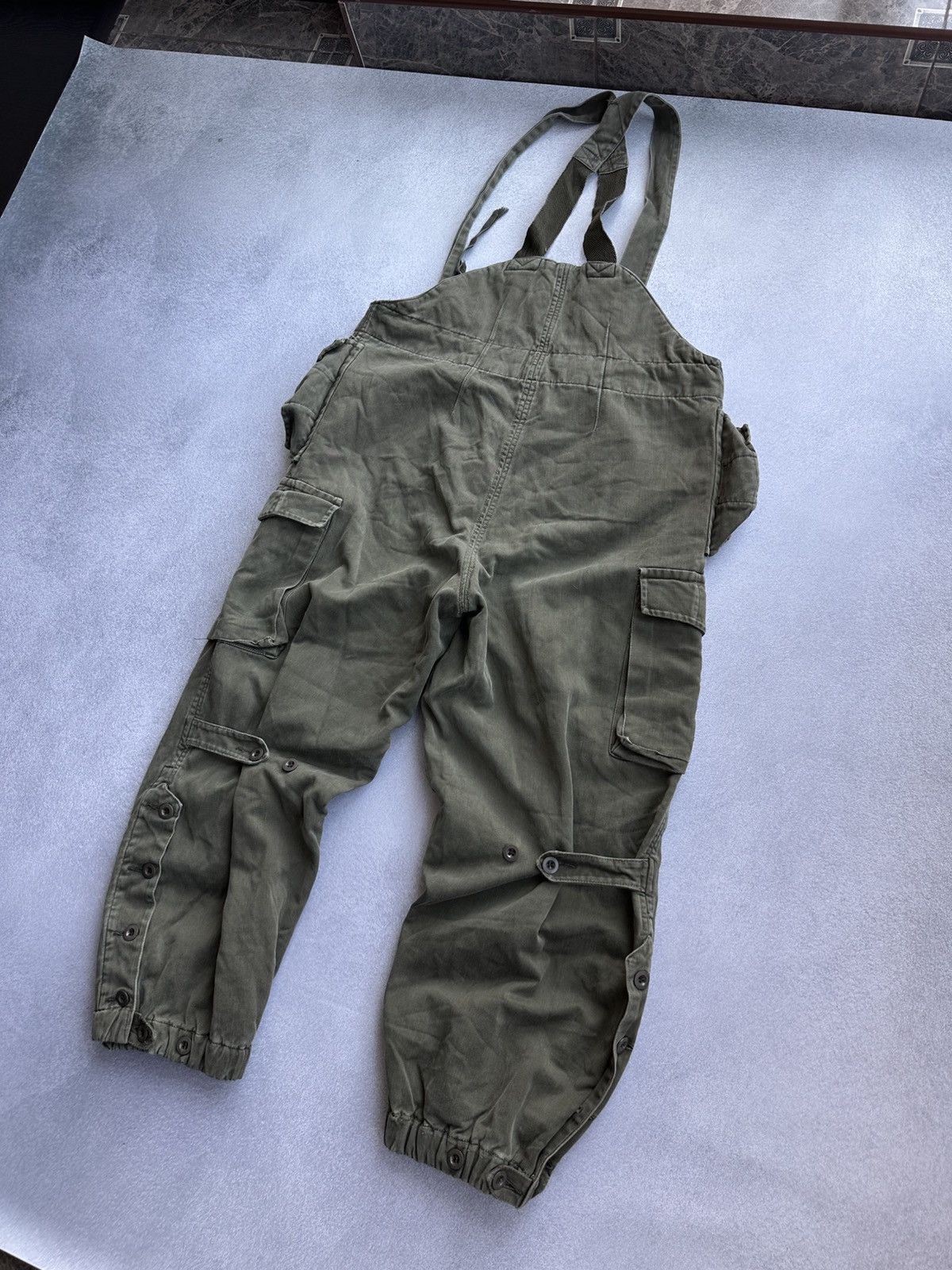 Vintage Vintage Suspender Field Pants 80s Army Overalls Quilted Size US 36 / EU 52 - 13 Thumbnail