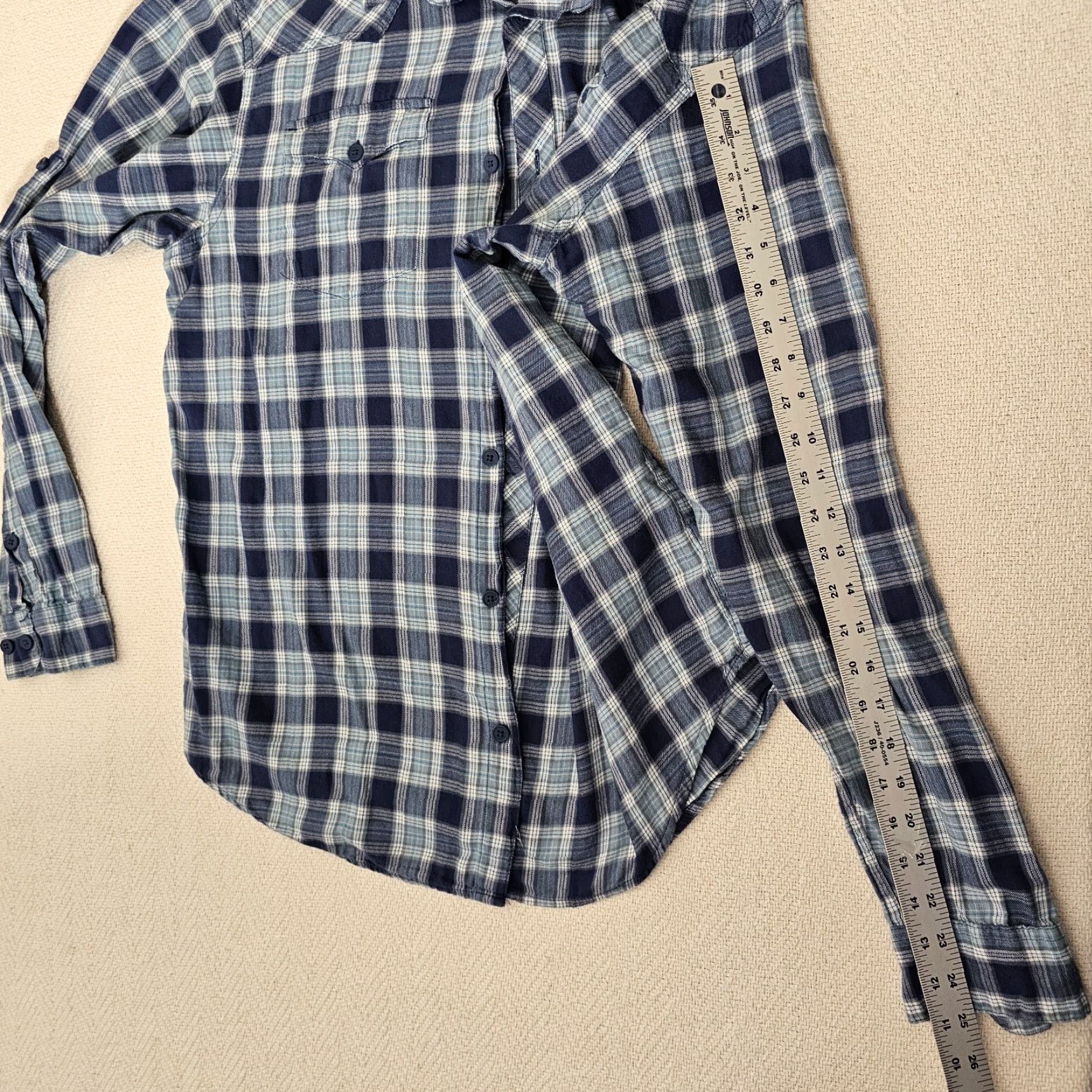 Vintage Columbia Mens Large Button-Down Shirt Blue Plaid Vintage Pockets Cotton Blend 90s Outdoors Size US L / EU 52-54 / 3 - 6 Thumbnail