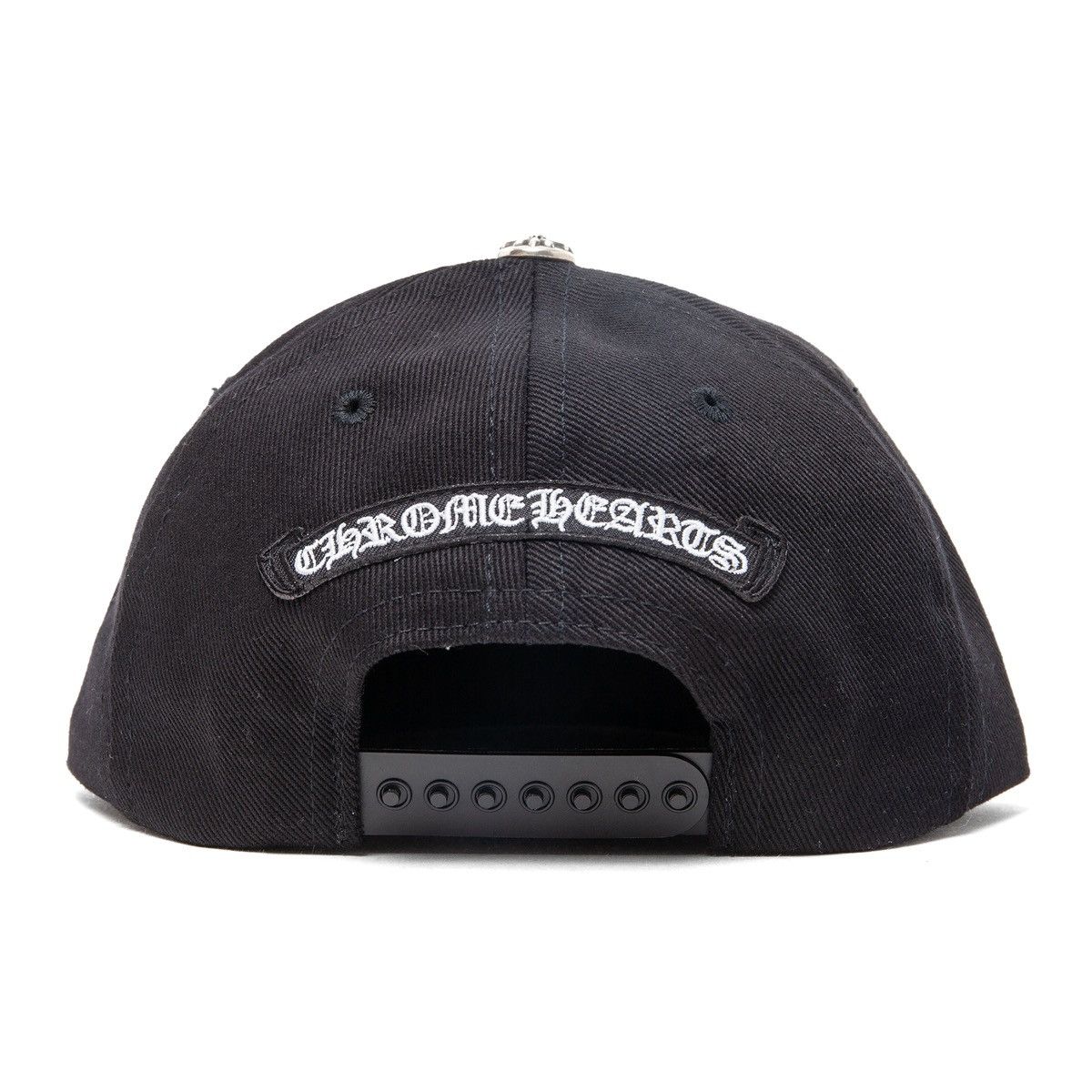Chrome Hearts Embroidered Scroll Logo Baseball Hat Black White Size ONE SIZE - 6 Thumbnail