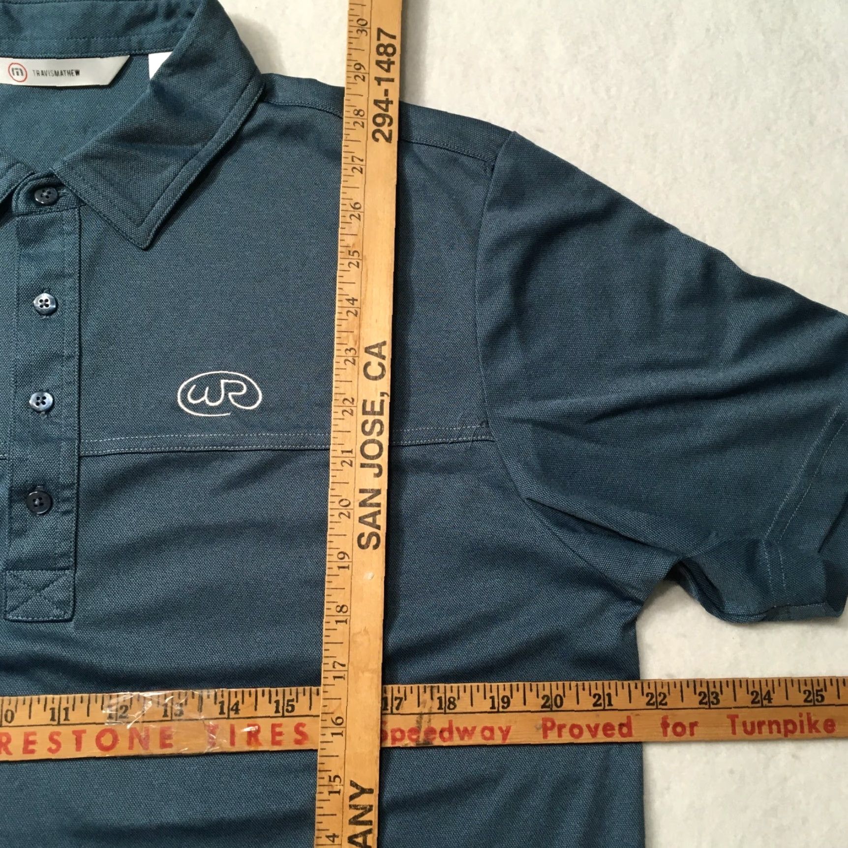 TravisMathew Travis Matthew Mens Size LARGE Blue Short Sleeve Shirt Size US L / EU 52-54 / 3 - 6 Thumbnail