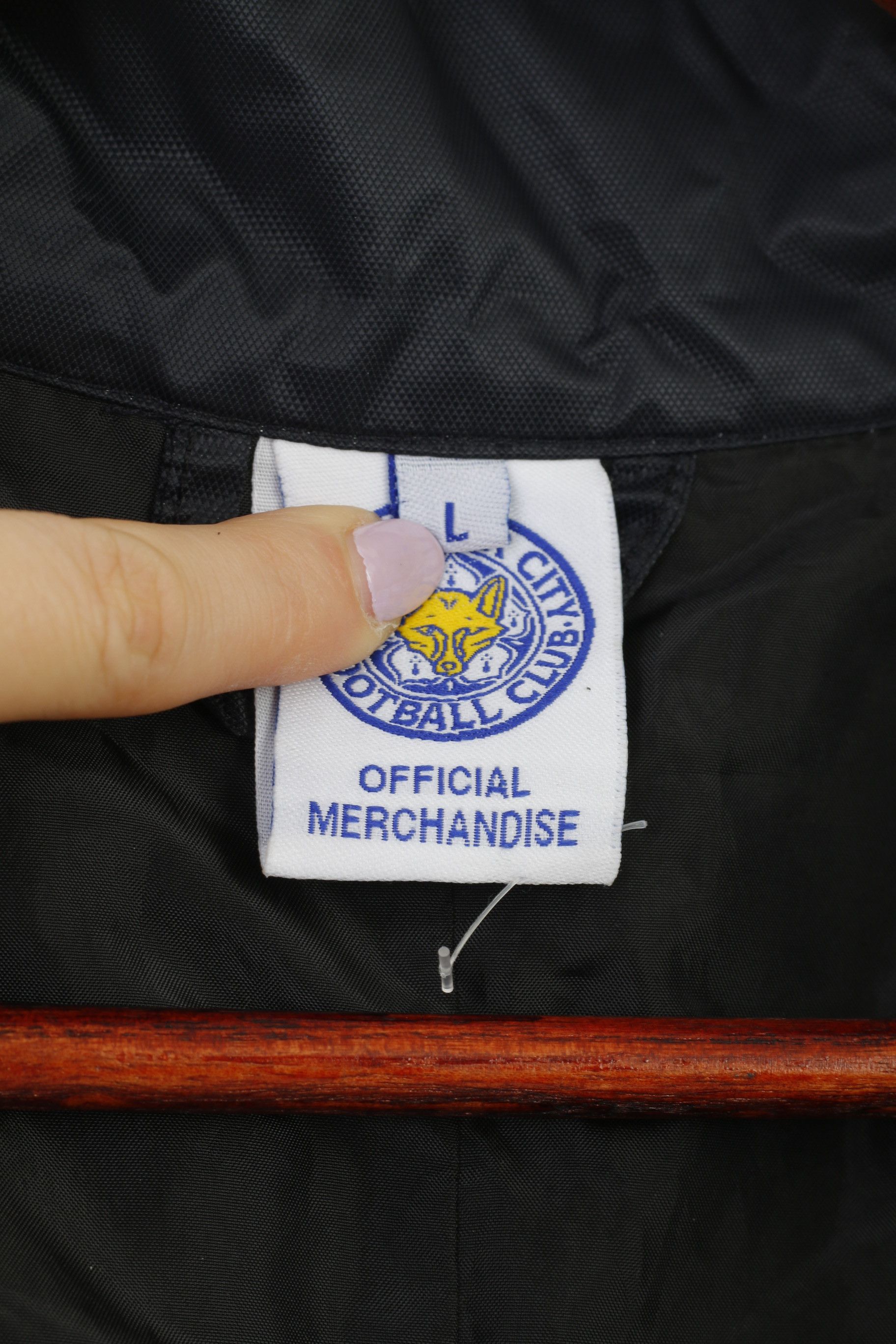 Vintage Leicester City Football Club Men L Jacket Black 4074 Size US L / EU 52-54 / 3 - 5 Thumbnail
