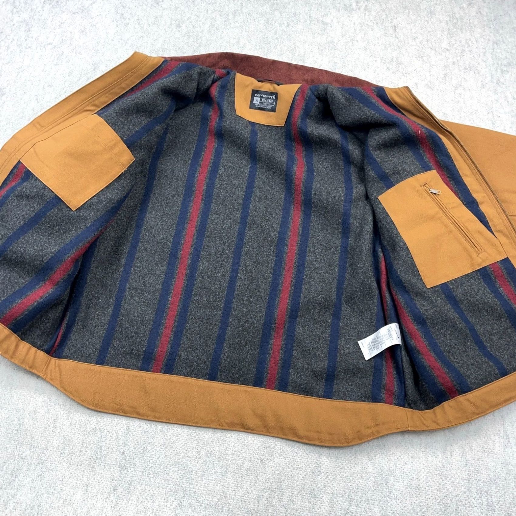 Carhartt Carhartt Jacket Men XL Brown Duck Relaxed Fit Winter Lined Canvas Bomber Jacket J97 103828 BRN Size US XL / EU 56 / 4 - 2 Thumbnail