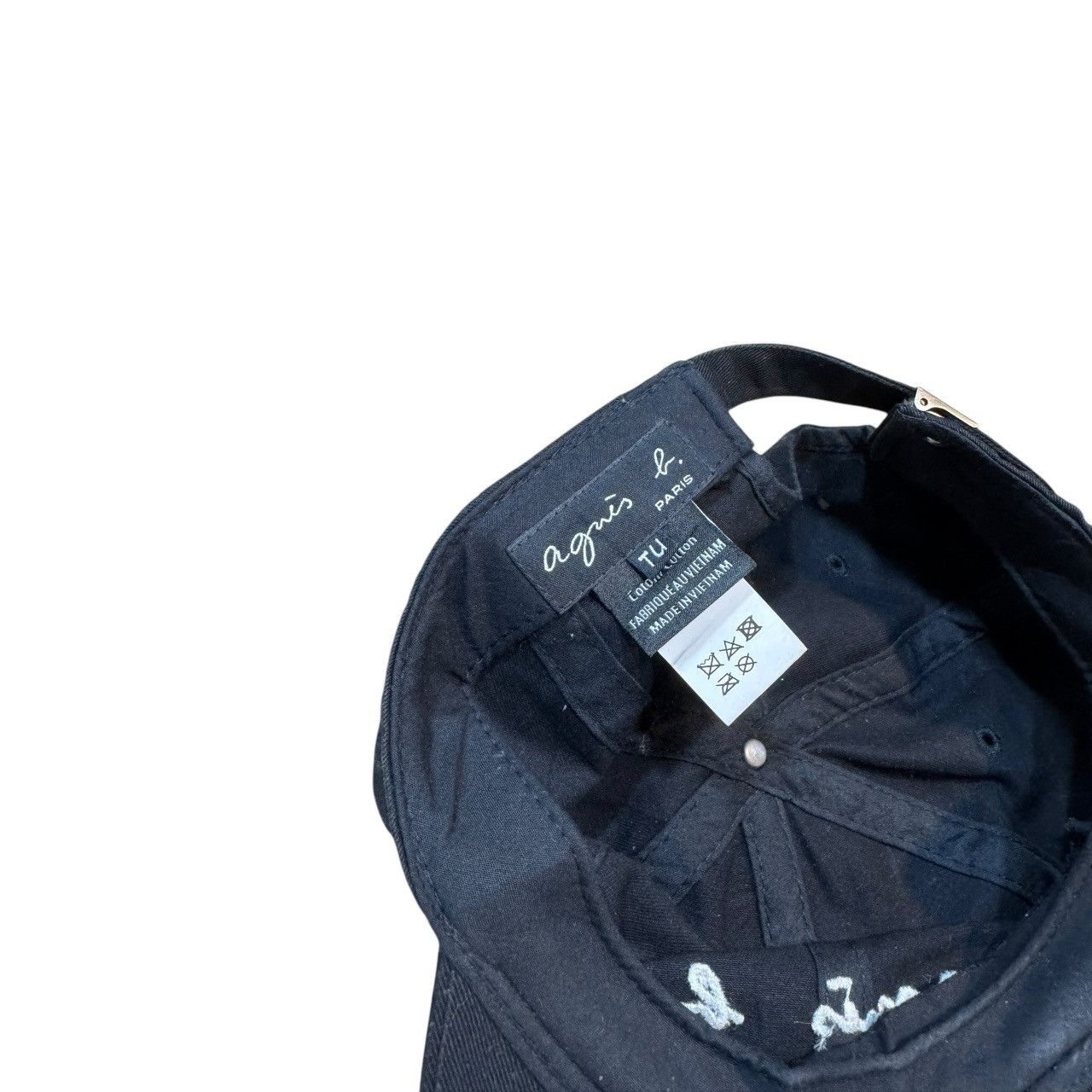 Designer × Vintage × agnes b. Vintage Agnes B. Embroidered Logo Adjustable Cap Size ONE SIZE - 8 Thumbnail