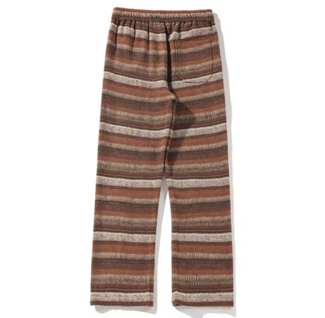 Japanese Brand × Vintage Hip Hop Striped Vintage Fashion Sweatpants Drawstring Size US 39 - 2 Thumbnail