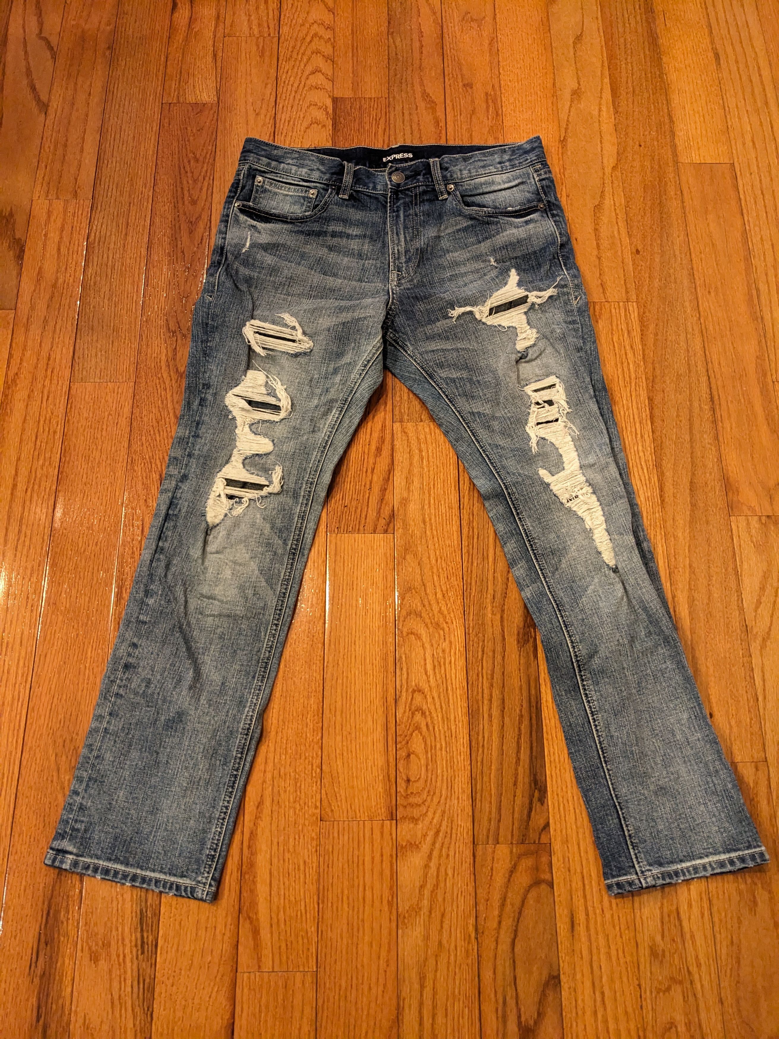 Designer × Express Express 32 x 30 Slim Stretch Denim Jeans Size US 32 / EU 48 - 1 Thumbnail