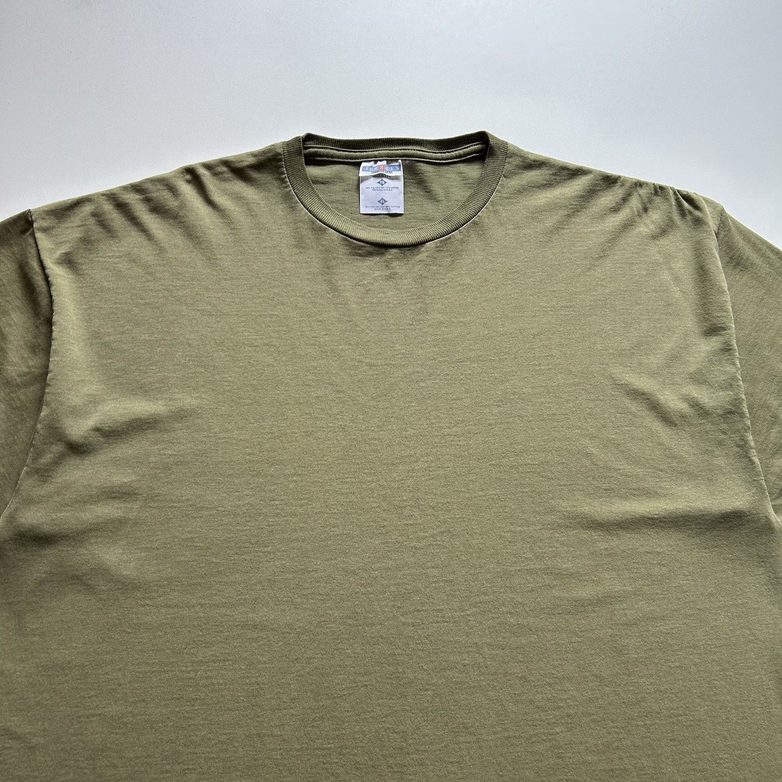 Jerzees Vintage 90s Faded Green Blank Basic T Shirt XL Made In USA Size US XL / EU 56 / 4 - 2 Thumbnail