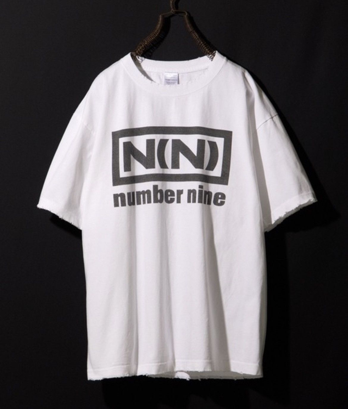 トップス 00s NUMBER(N)INE damage Number (N)ine Number nine NIN VINTAGE WASH DAMAGE message
