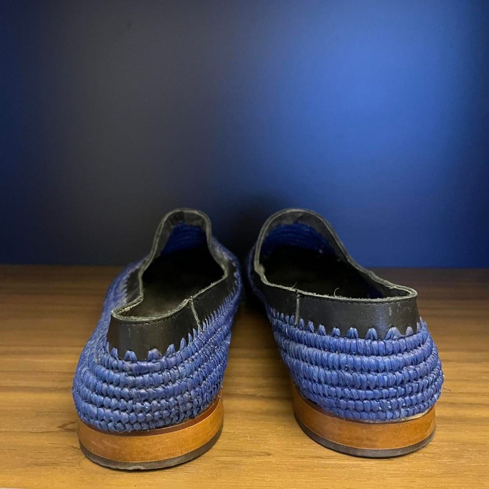 Casablanca Handmade italian woven blue loafers Size US 9.5 / EU 42-43 - 3 Thumbnail