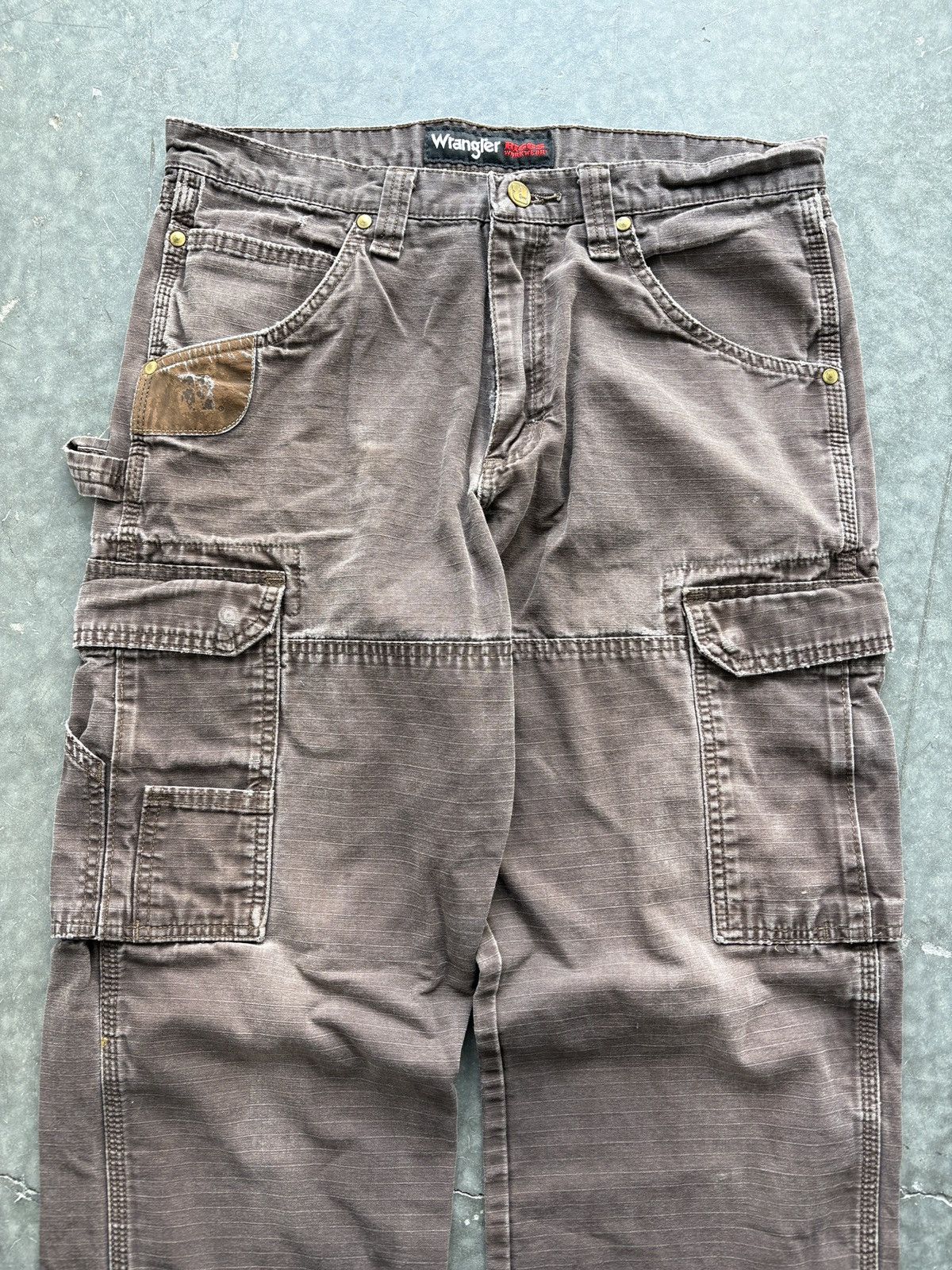 Vintage Vintage Y2K Wrangler Riggs Double Knee Carpenter Pants 32x30 Size US 32 / EU 48 - 2 Thumbnail
