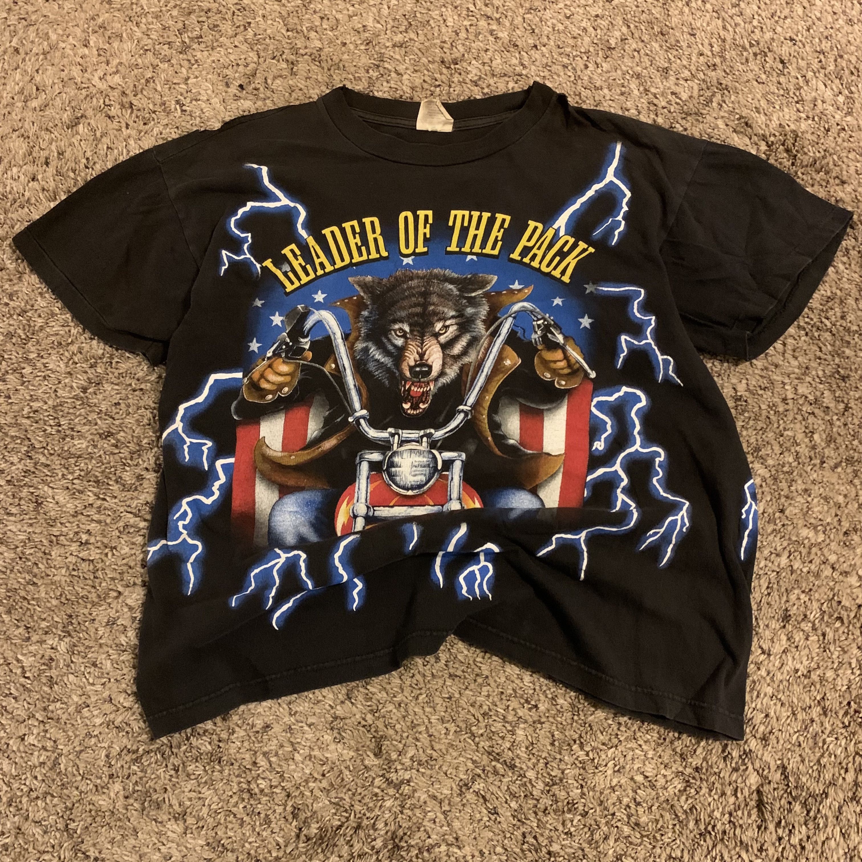 Vintage VINTAGE "LEADER OF THE PACK" T-SHIRT Size US L / EU 52-54 / 3 - 1 Thumbnail