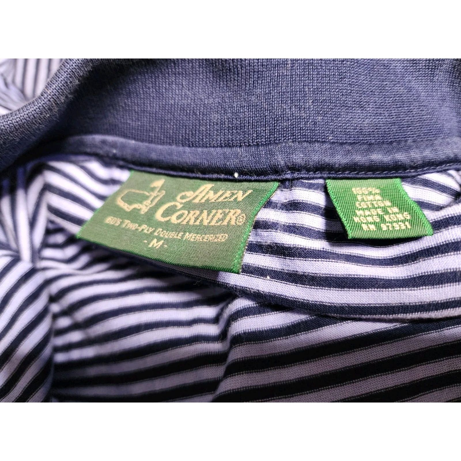 Vintage VINTAGE Amen Corner Polo Shirt M Blue Striped Golf The Masters Mens Size US M / EU 48-50 / 2 - 5 Thumbnail