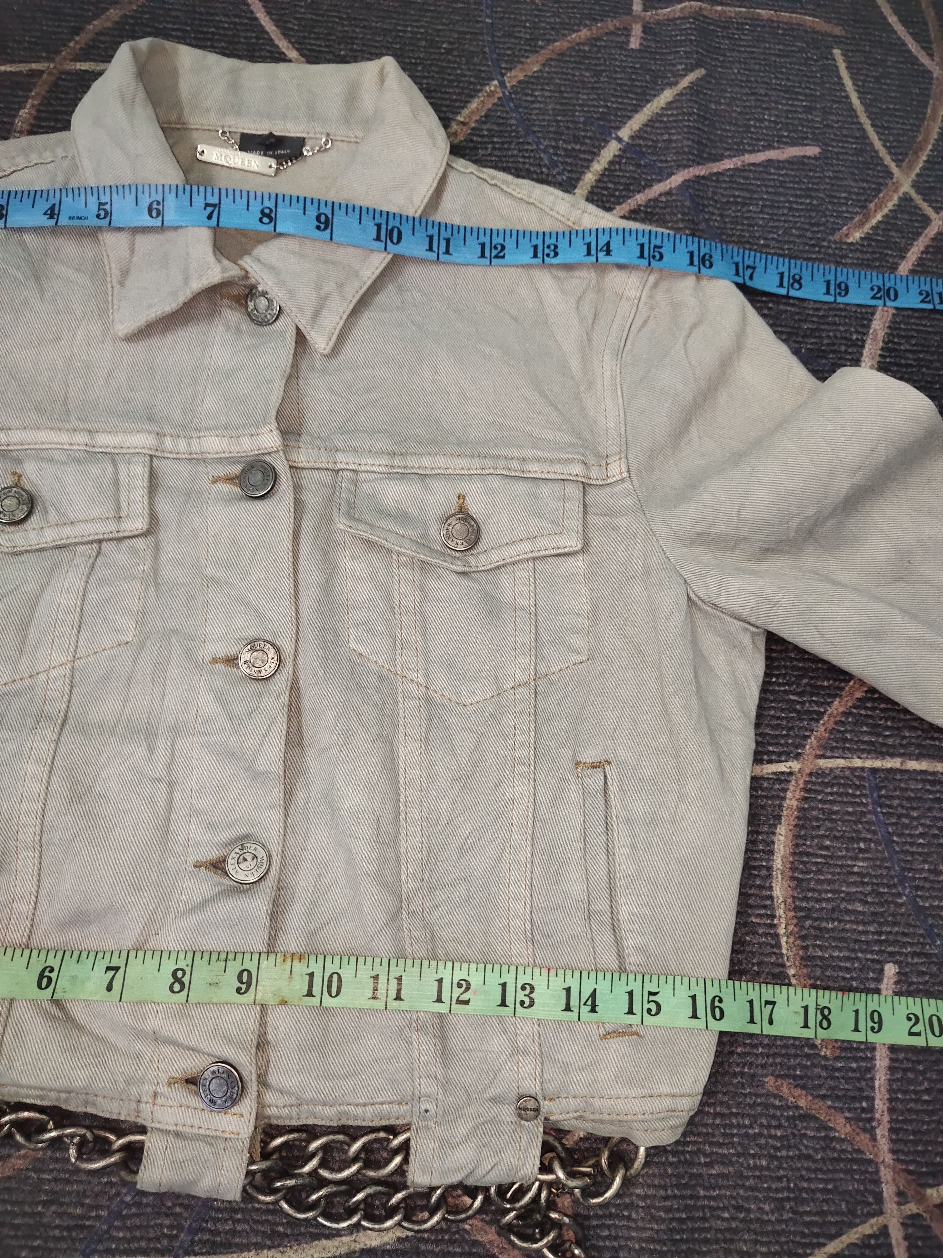 Alexander McQueen Rare Alexander McQueen Denim Jacket With Chain Belt Size M / US 6-8 / IT 42-44 - 10 Thumbnail