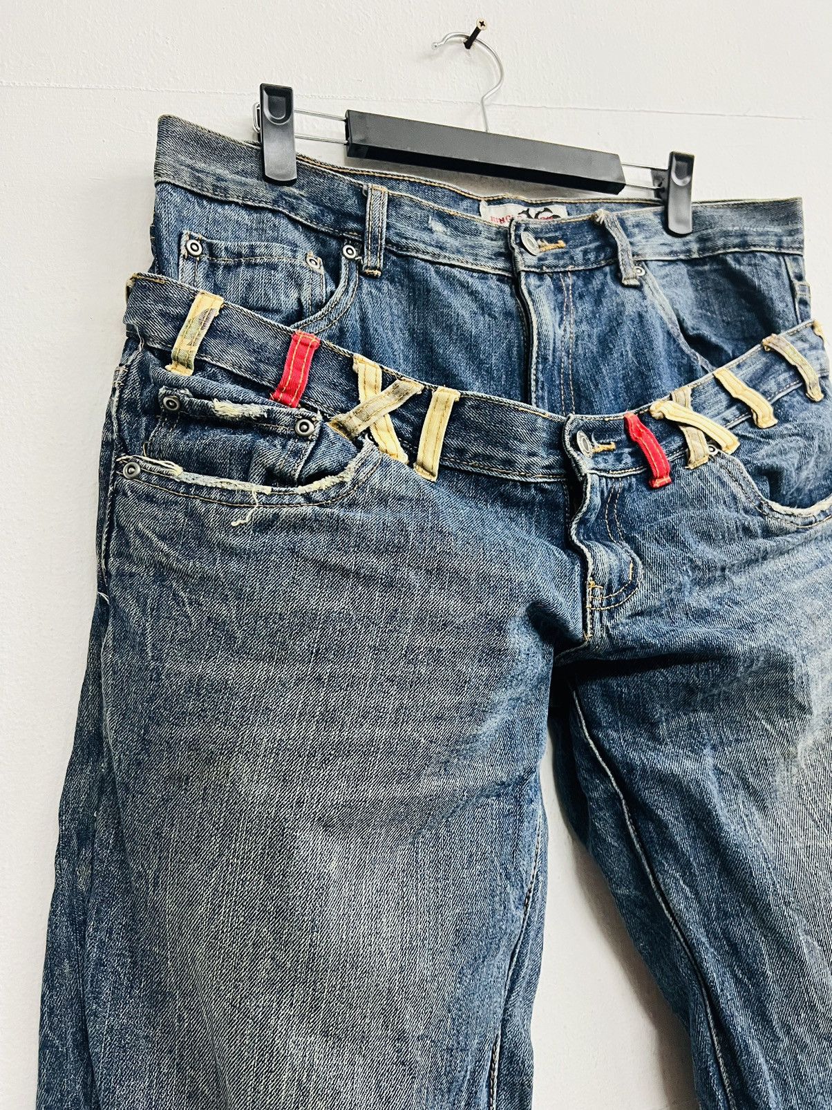 If Six Was Nine × Japanese Brand × Le Grande Bleu (L.G.B.) Japanese Brand Jungle Storm Double Waist Denim Size US 35 - 5 Thumbnail