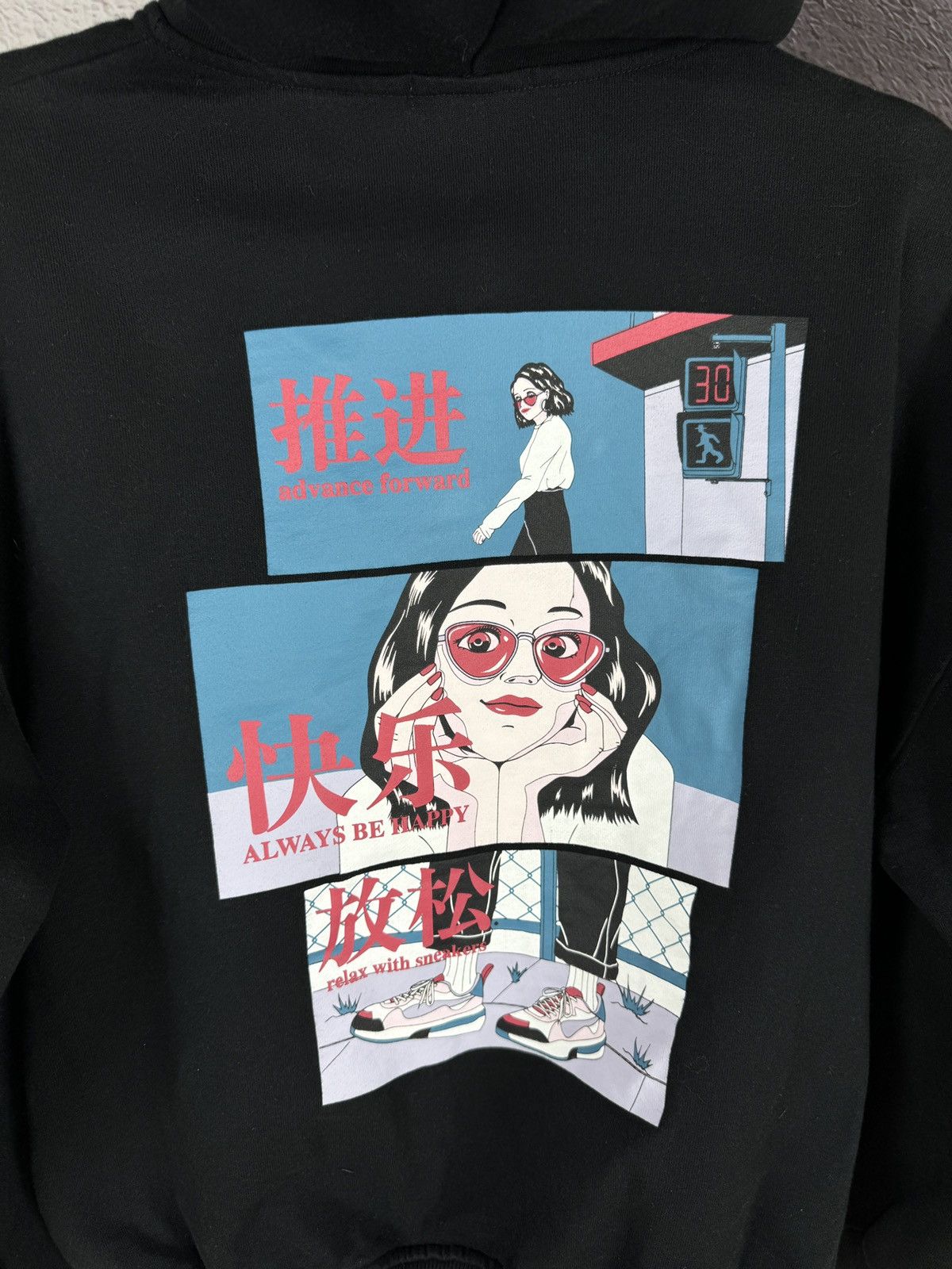 Japanese Brand × Vintage Perushu Japan “Always be happy” faded hoodie big logo Size US S / EU 44-46 / 1 - 5 Thumbnail