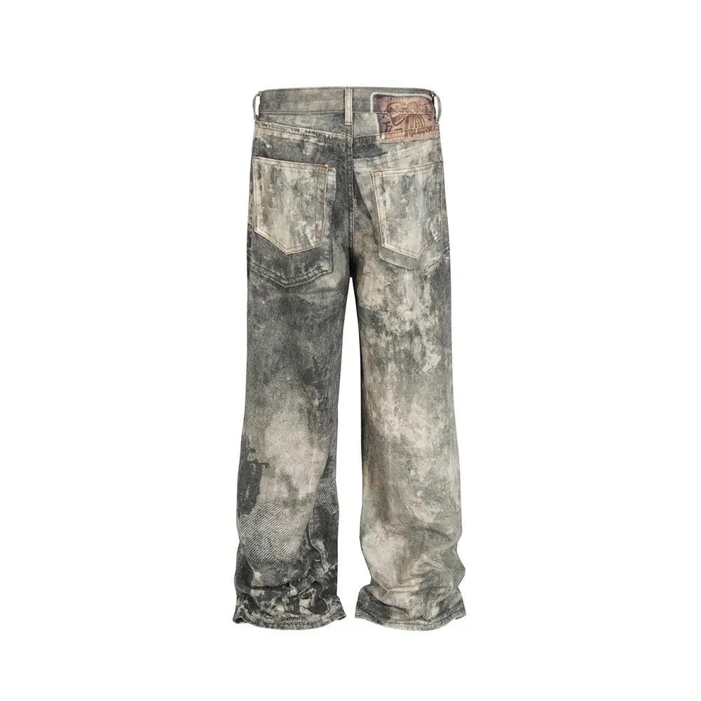 Jean × Vintage Baggy Jeans Distressed Opium Denim Wash Faded Size US 32 / EU 48 - 3 Thumbnail
