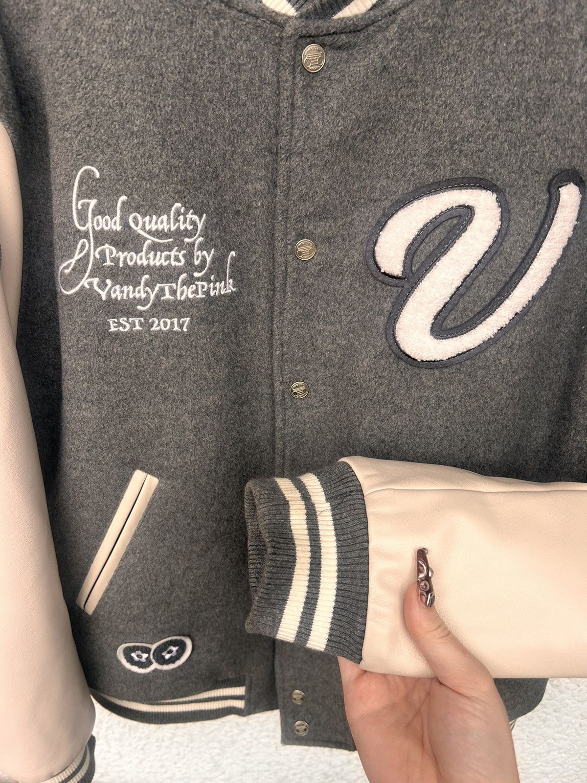 Vandy The Pink Vandy The Pink Rafflesia Varsity Jacket Size US L / EU 52-54 / 3 - 3 Thumbnail