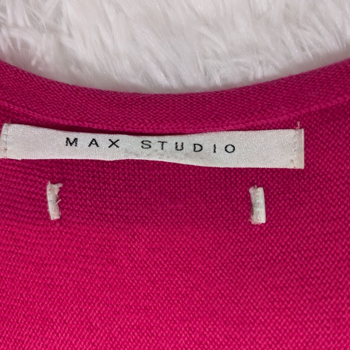 Other Max Studio Merino Wool Pullover Sweater with Curved Hem Pink Size XL / US 12-14 / IT 48-50 - 3 Thumbnail