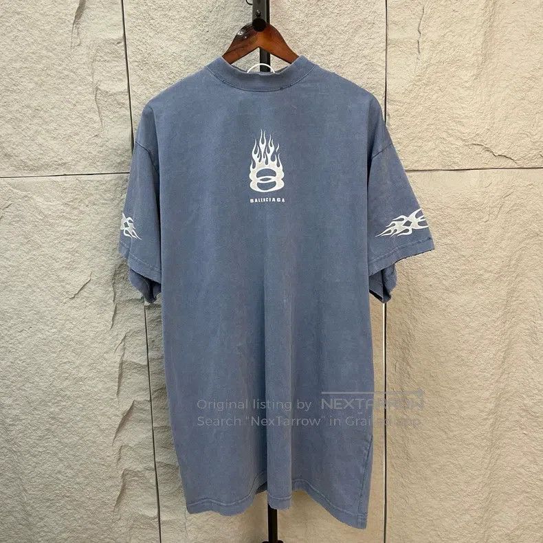 Balenciaga Balenciaga Double Ring Flame Short Sleeve Size US M / EU 48-50 / 2 - 1 Thumbnail
