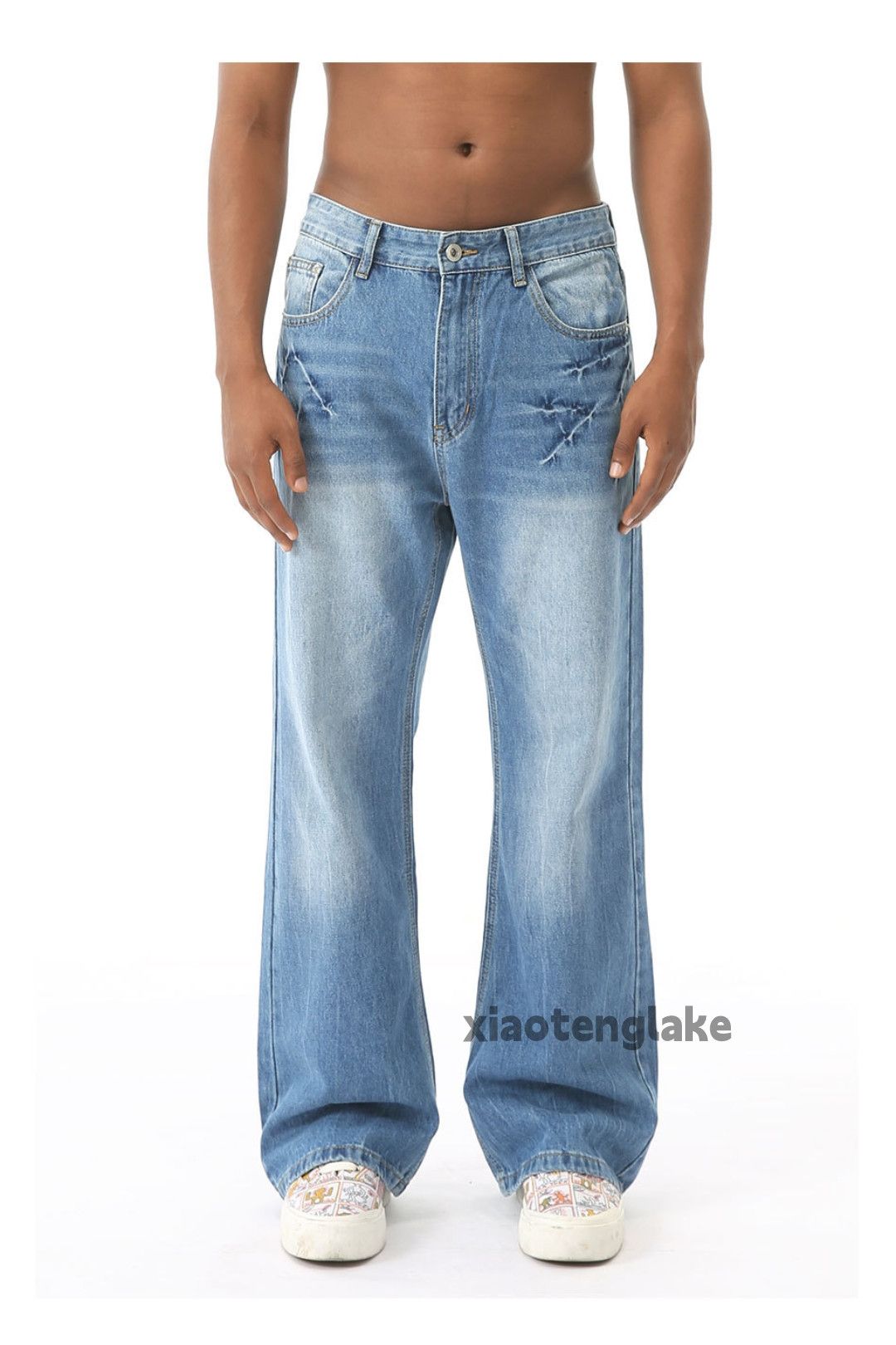 Jean zx vintage washed faded distressed punk yuppie jeans Size US 28 / EU 44 - 2 Thumbnail