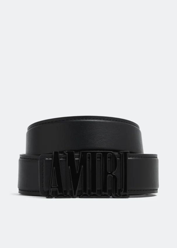 Amiri oc11z0325 Size: 90 / Logo Belt in Black Size 34 - 1 Thumbnail