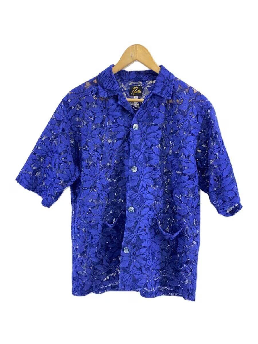 Floral Lace Short Sleeve Button Shirt