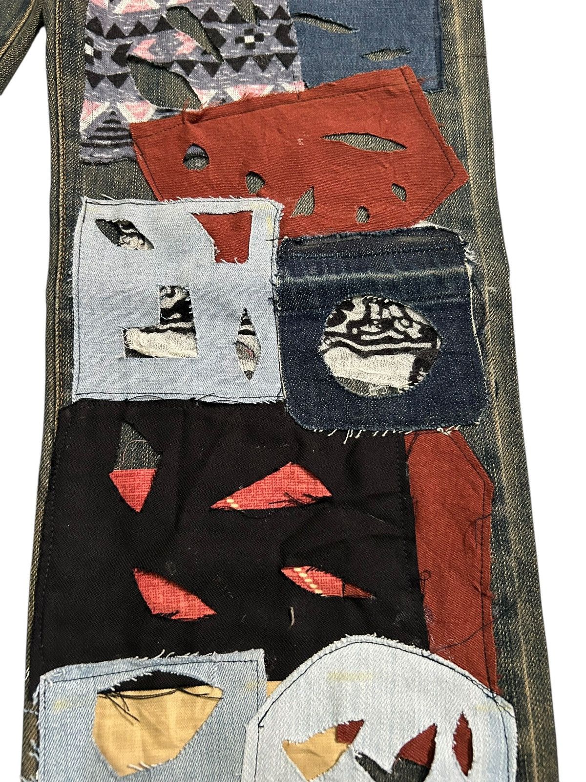 Japanese Brand × Kapital × Vintage Rare Edwin Rusty Rework Insane Custom Denim Jeans Size US 30 / EU 46 - 5 Thumbnail